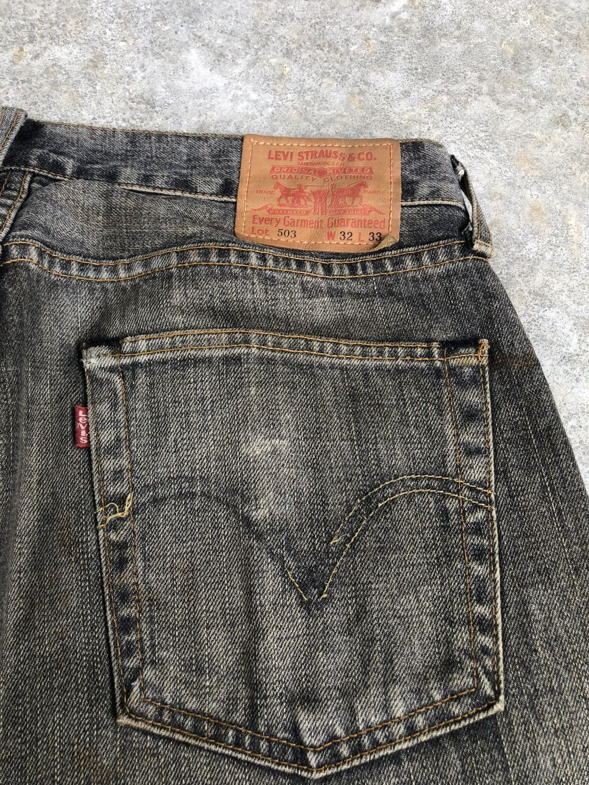 Vintage Mudwash Levis 503 Distressed Jeans Size US 32 / EU 48 - 17 Thumbnail
