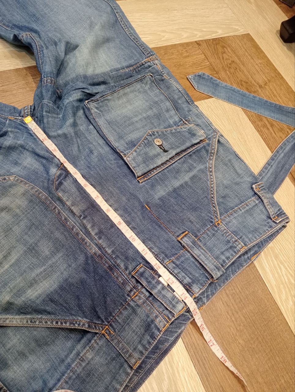 CABANE de ZUCCa RARE CABANE DE ZUCCA BY ISSEY MIYAKE BLUE CARGO JEANS Size US 36 / EU 52 - 20 Thumbnail