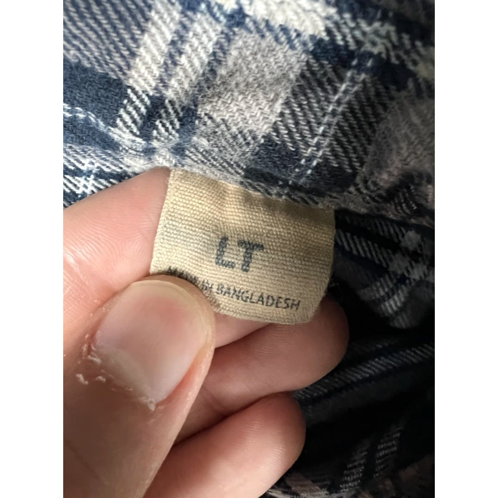 All Blues RedHead Shirt Mens LT Large Tall Blue Plaid Flannel Long Sleeve Button Up Pockets Size US L / EU 52-54 / 3 - 4 Thumbnail