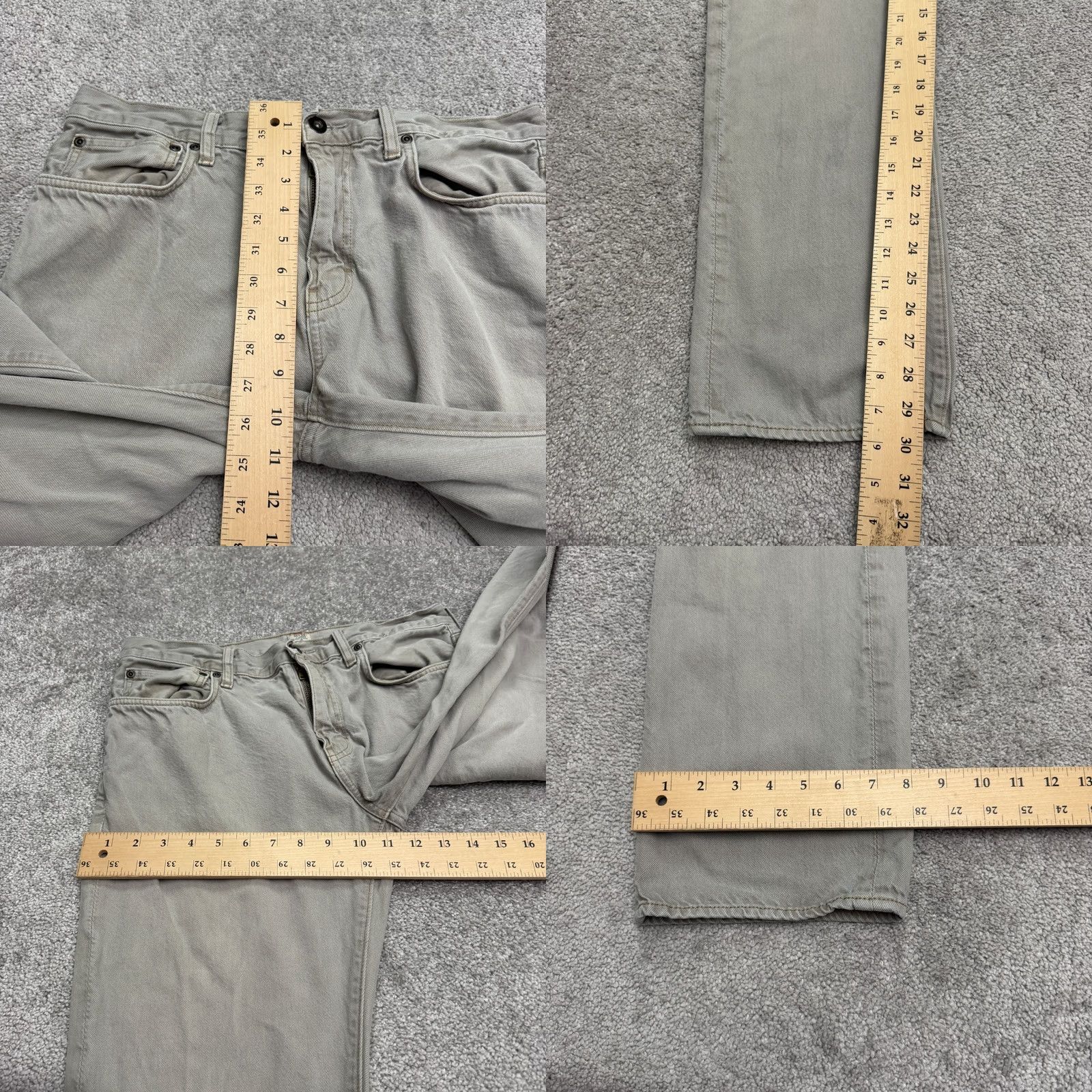J.Crew J.Crew Jeans Mens 32 Gray Cotton Slim Fit Straight Leg Casual Denim 33x32 Size US 33 - 9 Thumbnail