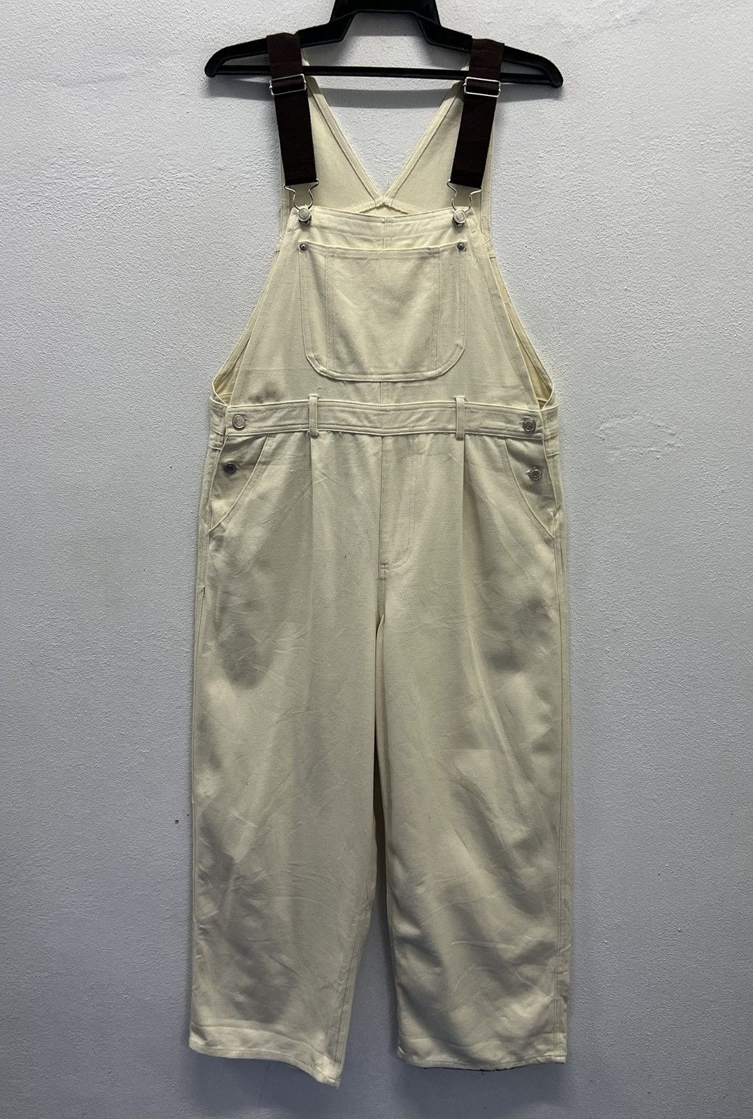 Japanese Brand × Vintage ANGELINA Natural Cotton Overalls – Size M Size US 36 / EU 52 - 1 Thumbnail