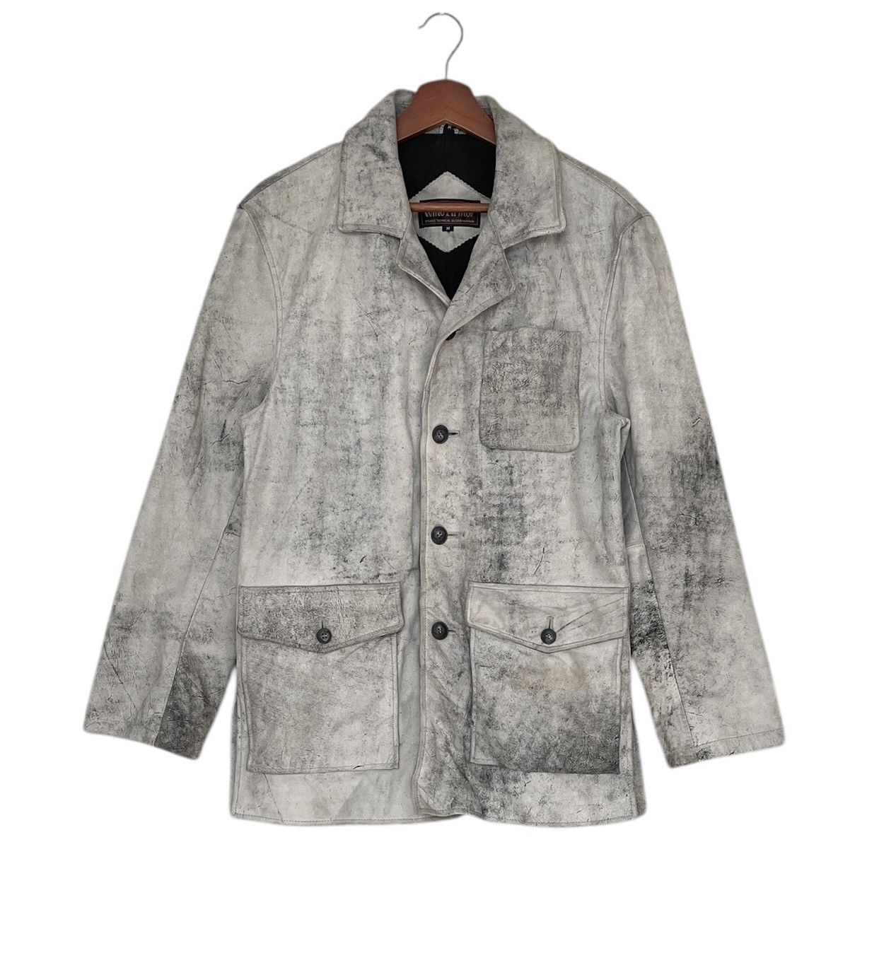 Japanese Brand Vintage Japanese Brand Wind Armor Leather Jacket 1990s Size US M / EU 48-50 / 2 - 1 Thumbnail