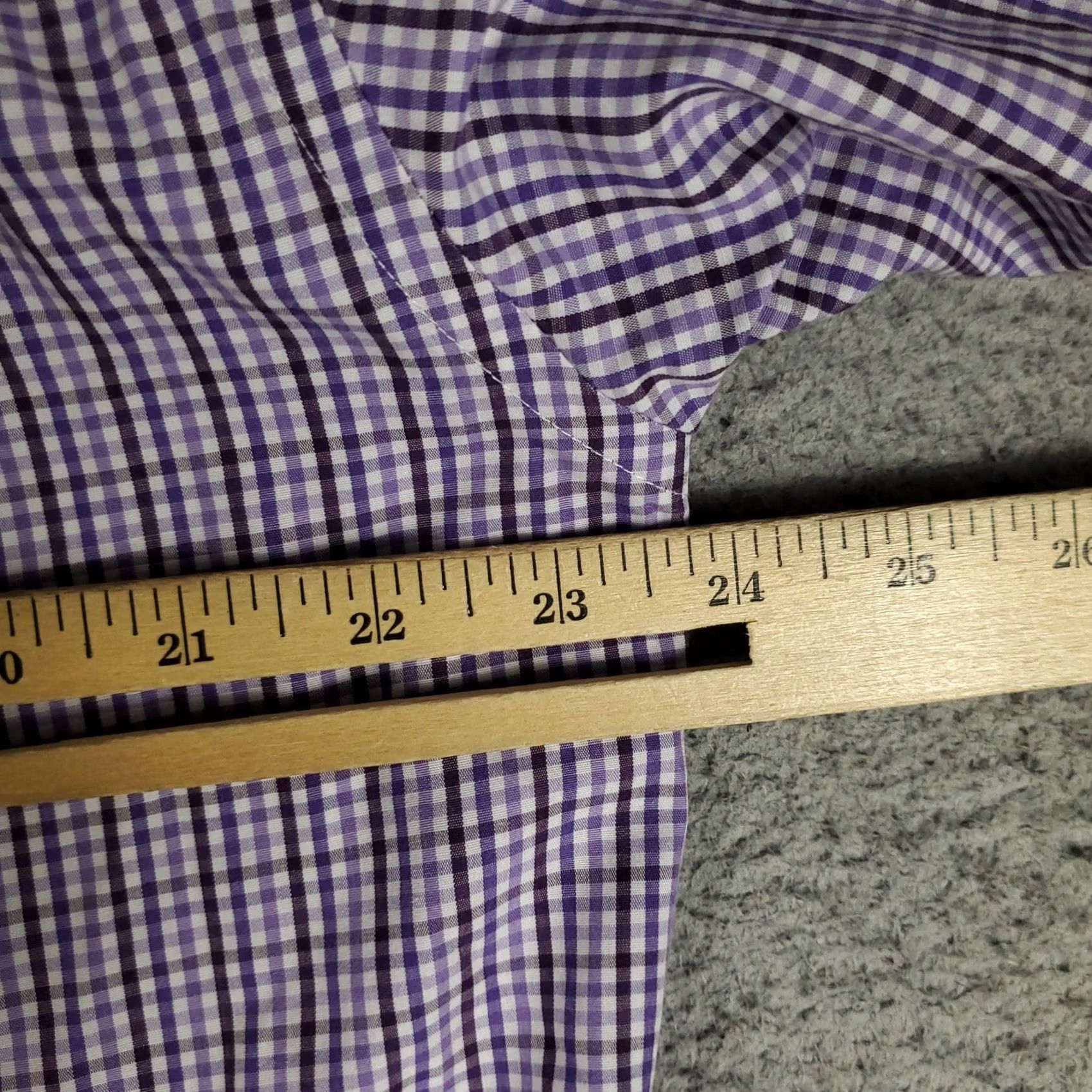 Brooks Brothers Brooks Brothers Shirt Mens Medium Purple Check Button Up Long Sleeve Size US M / EU 48-50 / 2 - 5 Thumbnail