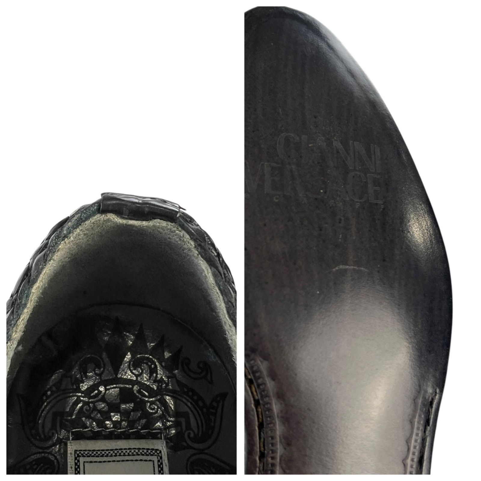 Versace Versace Vintage Leather Woven Loafers Size US 8 / EU 41 - 8 Thumbnail
