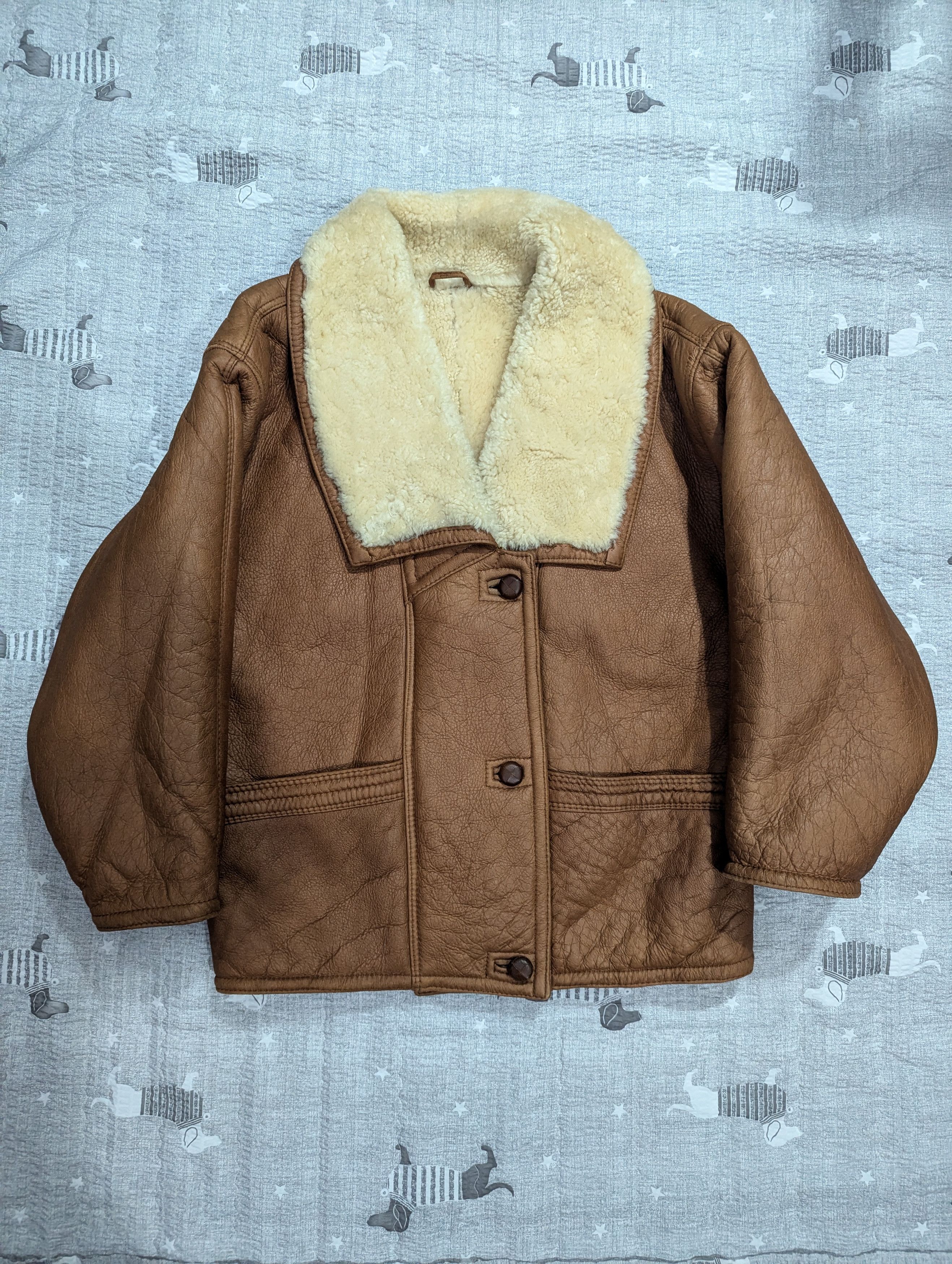 Vintage 80s 90s Sheep Shearling Jacket