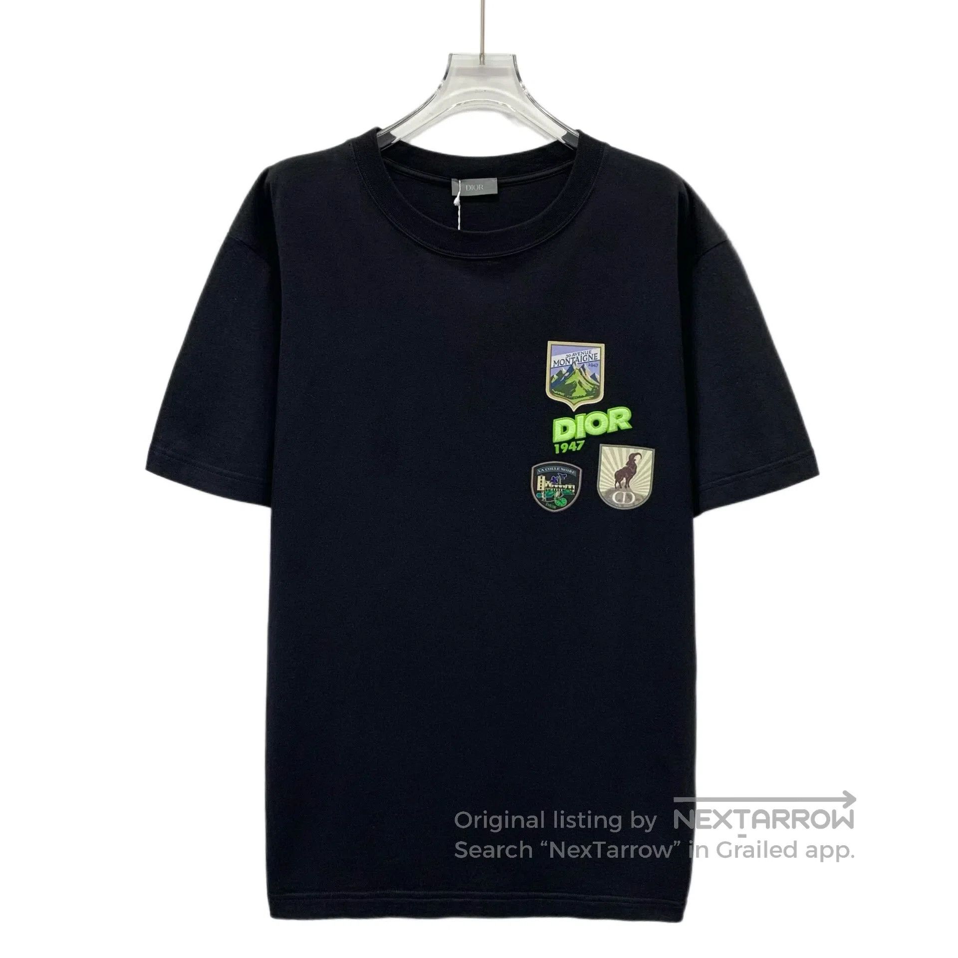 Dior Dior Black badge embroidery cotton round neck short sleeve Size US M / EU 48-50 / 2 - 1 Thumbnail