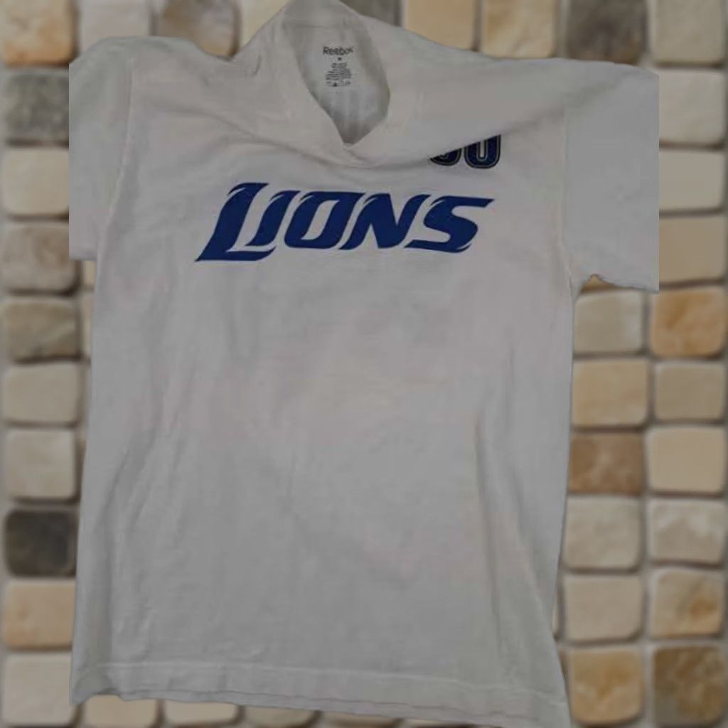 Reebok VINTAGE Reebok Detroit Lions T-Shirt Suh #90 M White Short Sleeve Mens Medium Football Classic 90s Size US M / EU 48-50 / 2 - 1 Thumbnail