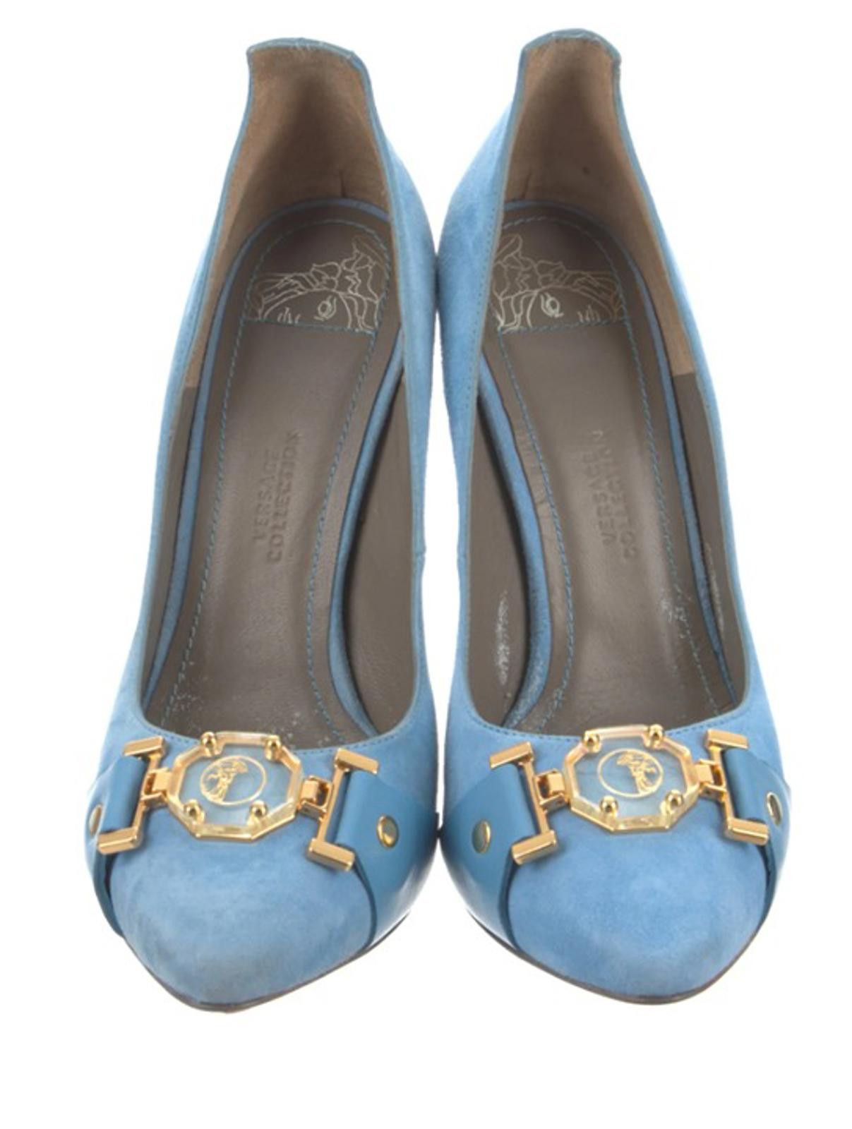 Other Versace Blue Leather Suede Pumps - SIZE 5 Size US 5 / IT 35 - 1 Thumbnail