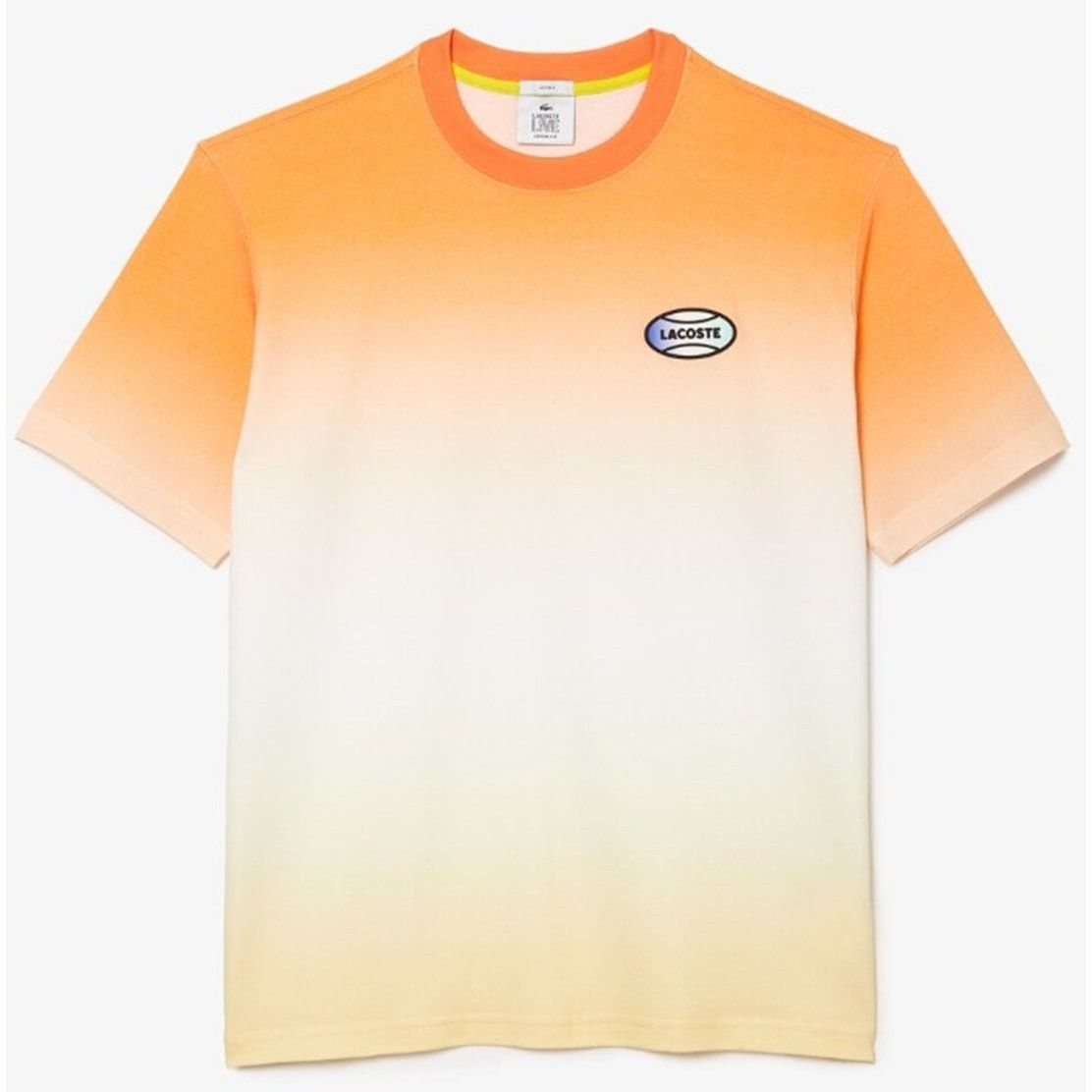 Lacoste Lacoste Ombre Summer Relax-fit T-Shirt Mandarin Orange M Size US M / EU 48-50 / 2 - 1 Thumbnail
