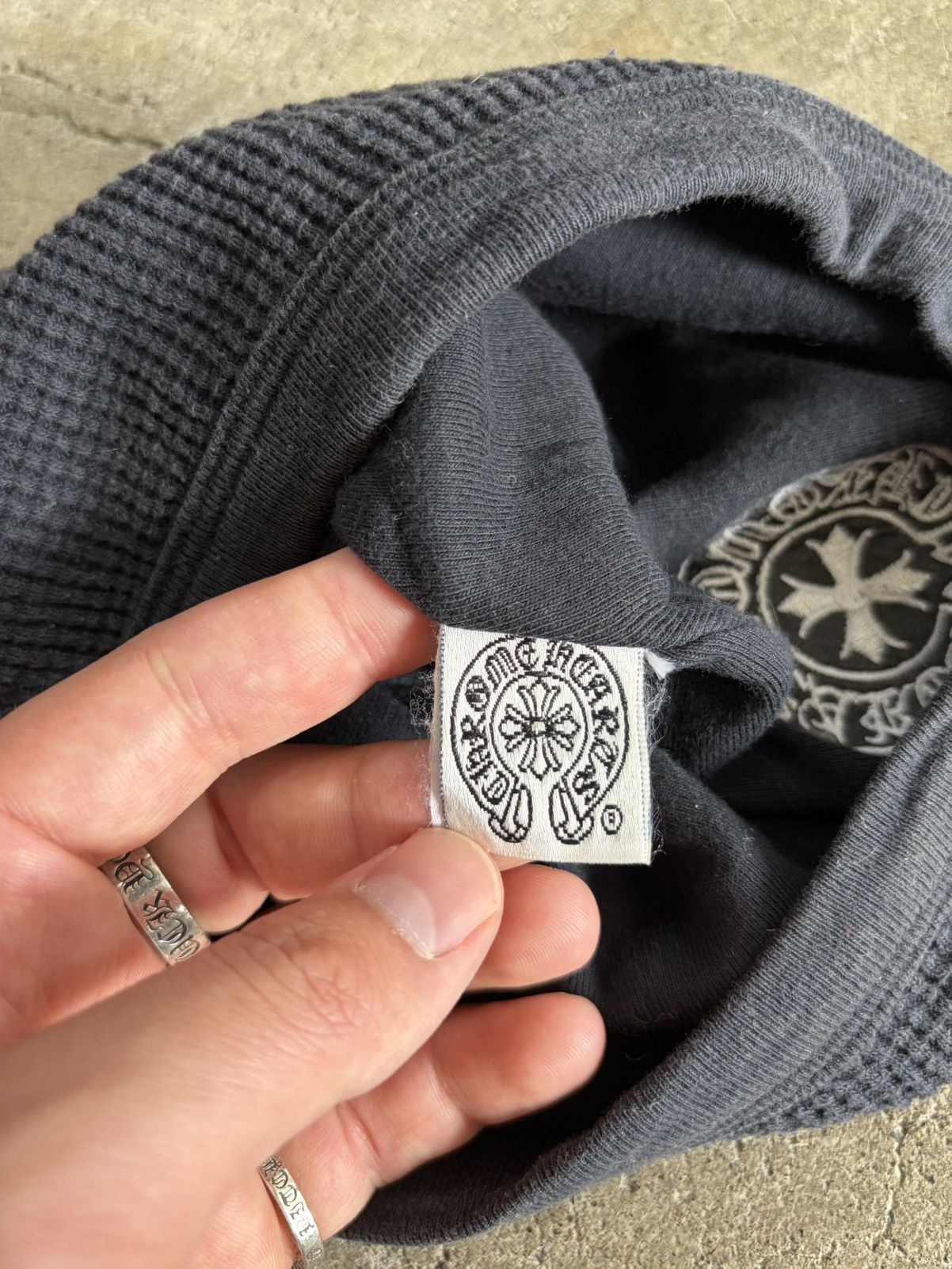 Chrome Hearts Vintage Chrome Hearts Thermal Knit Beanie Size ONE SIZE - 7 Thumbnail