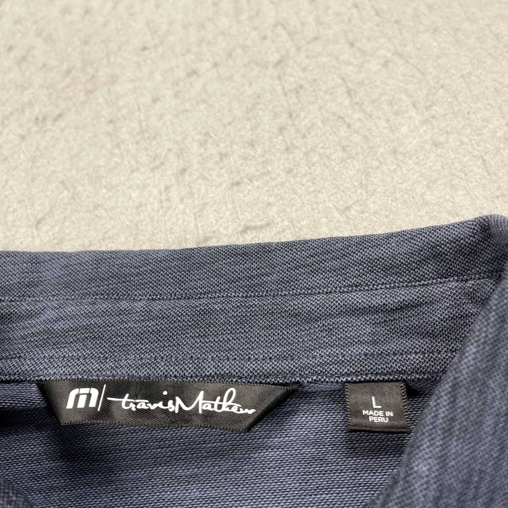 TravisMathew Travis Mathew Polo Shirt Mens L Blue Heather Logo Polo Shirt Casual Golf Long Sleeve Shirt Size US L / EU 52-54 / 3 - 5 Thumbnail