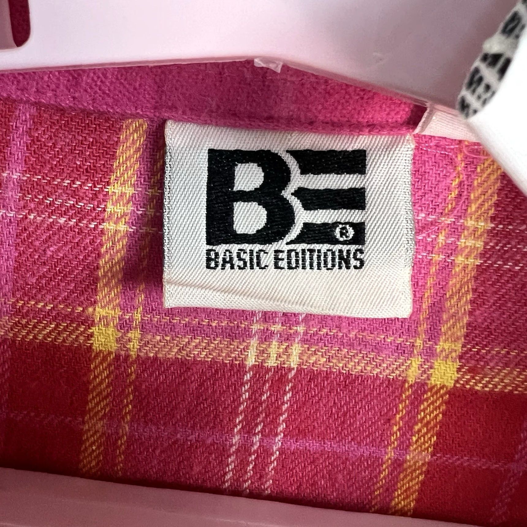Basic Editions Basic Editions Shirt Women’s Size M Flannel Pink Plaid Button Long Sleeve NWT Size M / US 6-8 / IT 42-44 - 4 Thumbnail