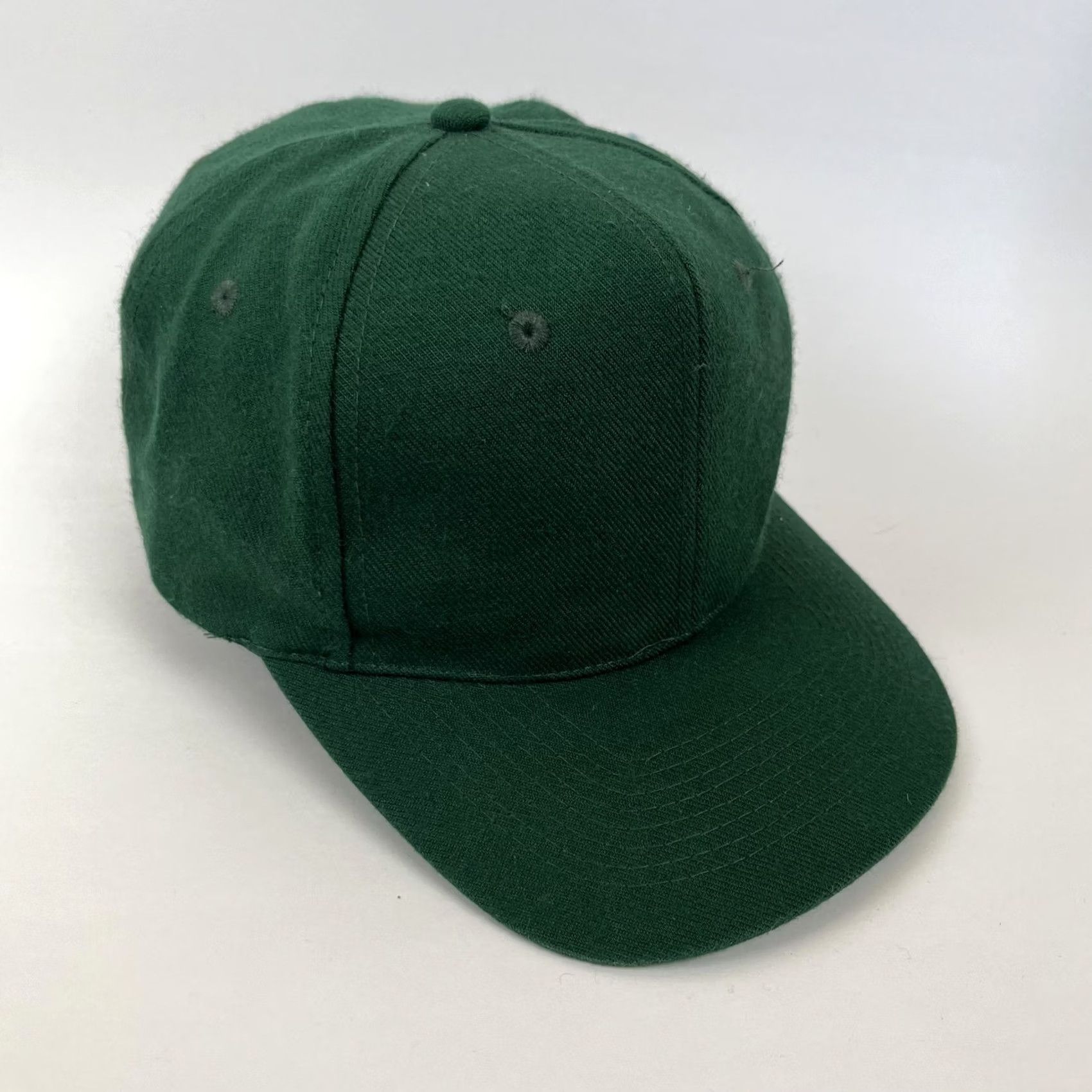 Vintage VINTAGE KC Hat Snap Back One Size Green Solid Wool Blend Twill Blank Baseball Size ONE SIZE - 2 Thumbnail