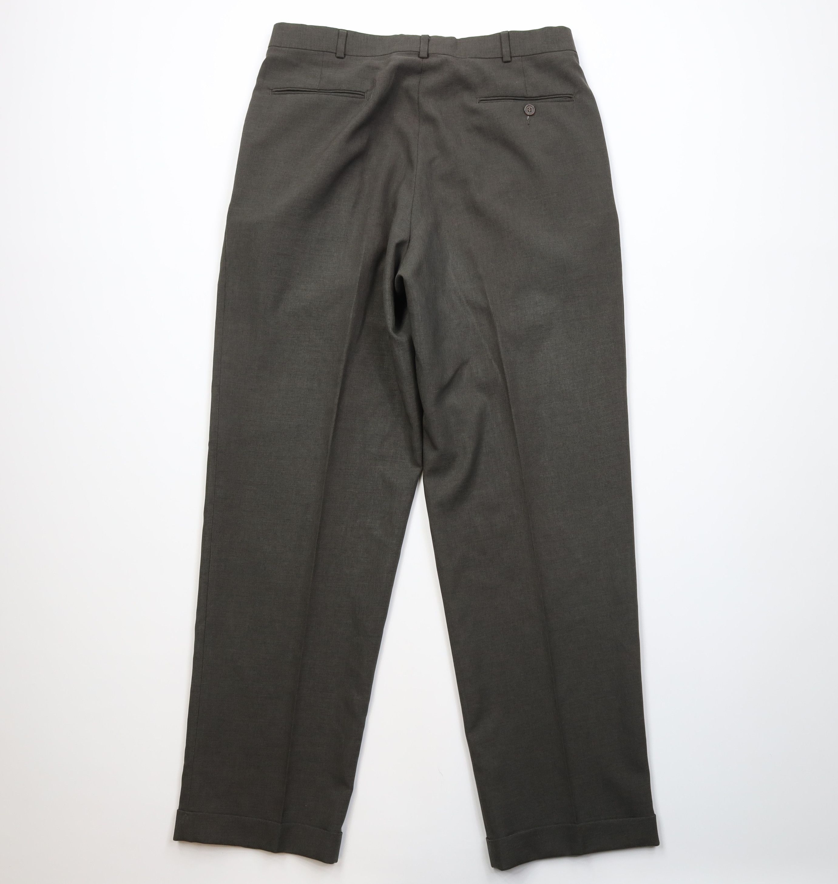 Vintage Vintage 90s Streetwear Wide Leg Chino Pants Trousers Green Size US 34 / EU 50 - 9 Thumbnail