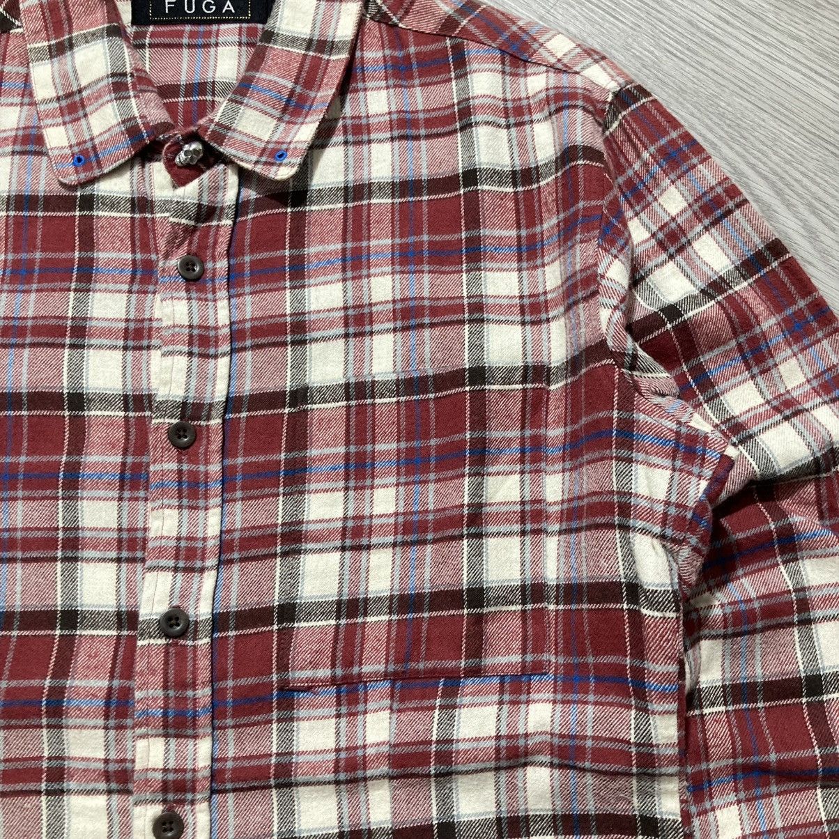 GOSTAR DE FUGA 🇯🇵 2000s Gostar De Fuga Flanel Plaid Shirt Button Up Lgb Size US S / EU 44-46 / 1 - 5 Thumbnail