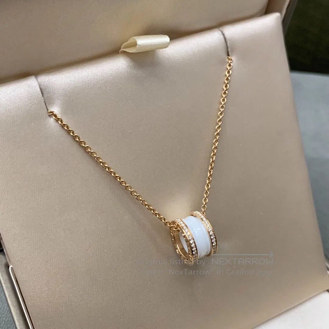 Bvlgari Bvlgari B.zero1 White Ceramic Diamond Necklace. Size ONE SIZE - 1 Thumbnail