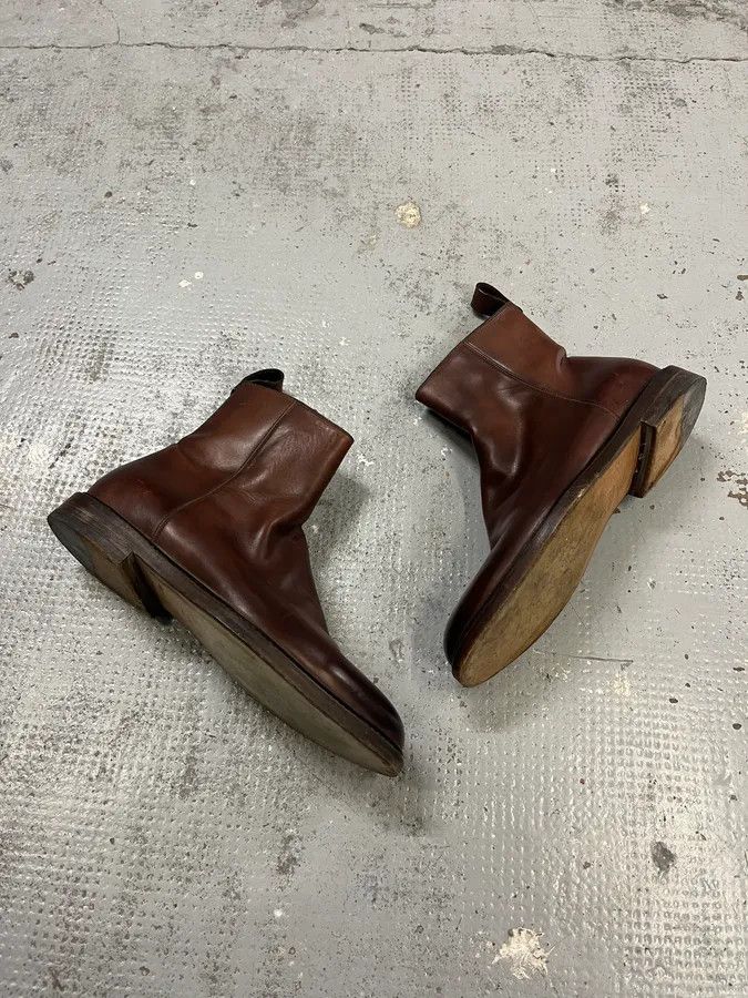 Gucci Gucci Brown Leather Side-Zip Boots Size US 7 / IT 37 - 3 Thumbnail