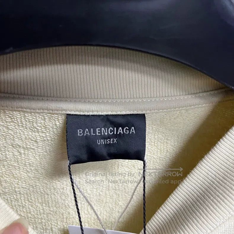 Balenciaga Apricot Letter Logo Printed Sweatshirt