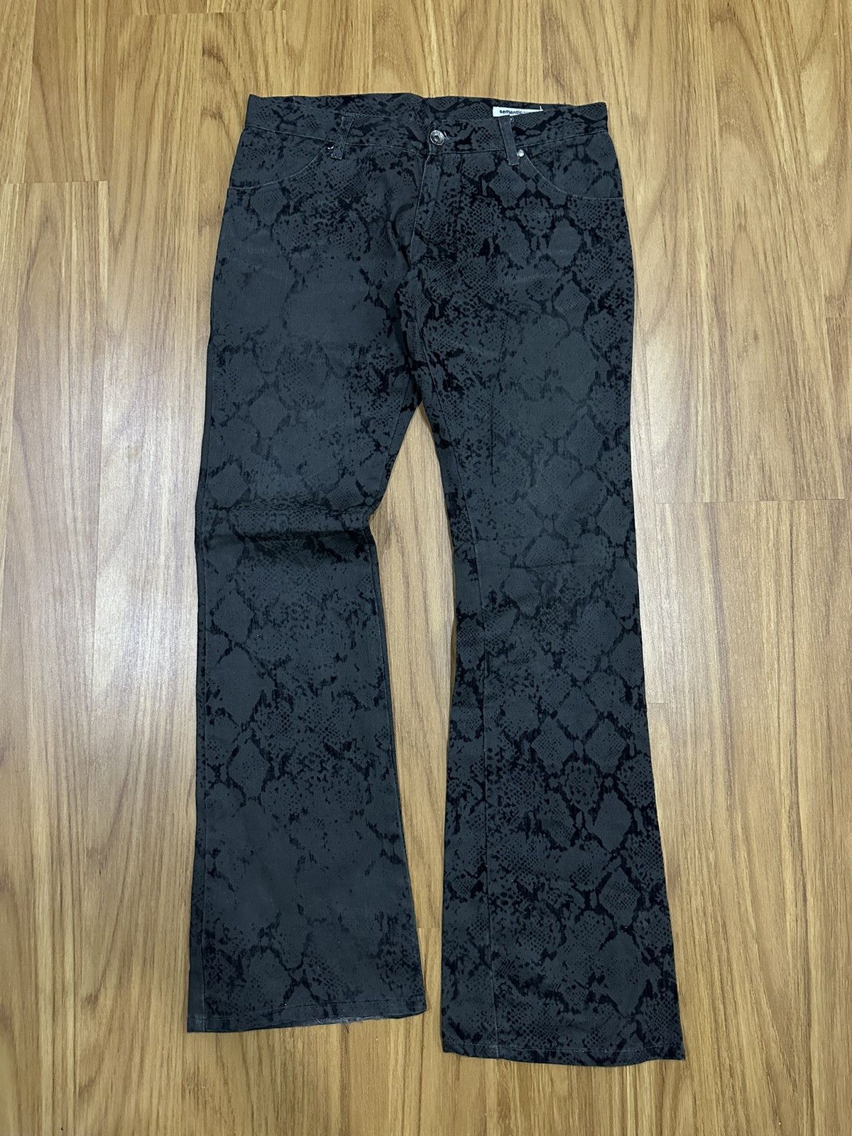 If Six Was Nine Semantic Design "Python" Woven Flared Jeans Size US 30 / EU 46 - 4 Thumbnail
