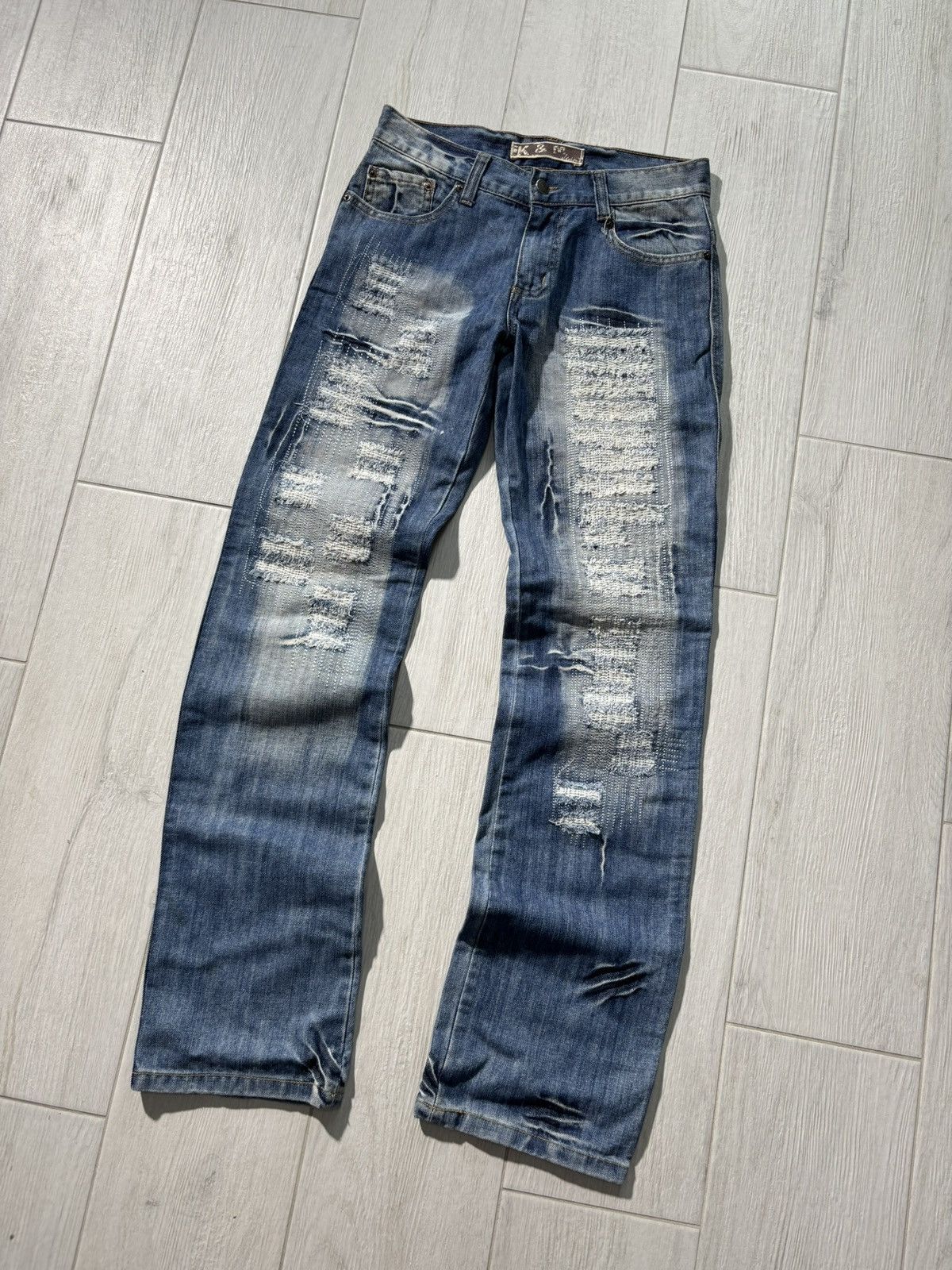 Japanese Brand Vintage Y2K Japanese Jeans Distressed Retro USA Style Size US 30 / EU 46 - 1 Thumbnail