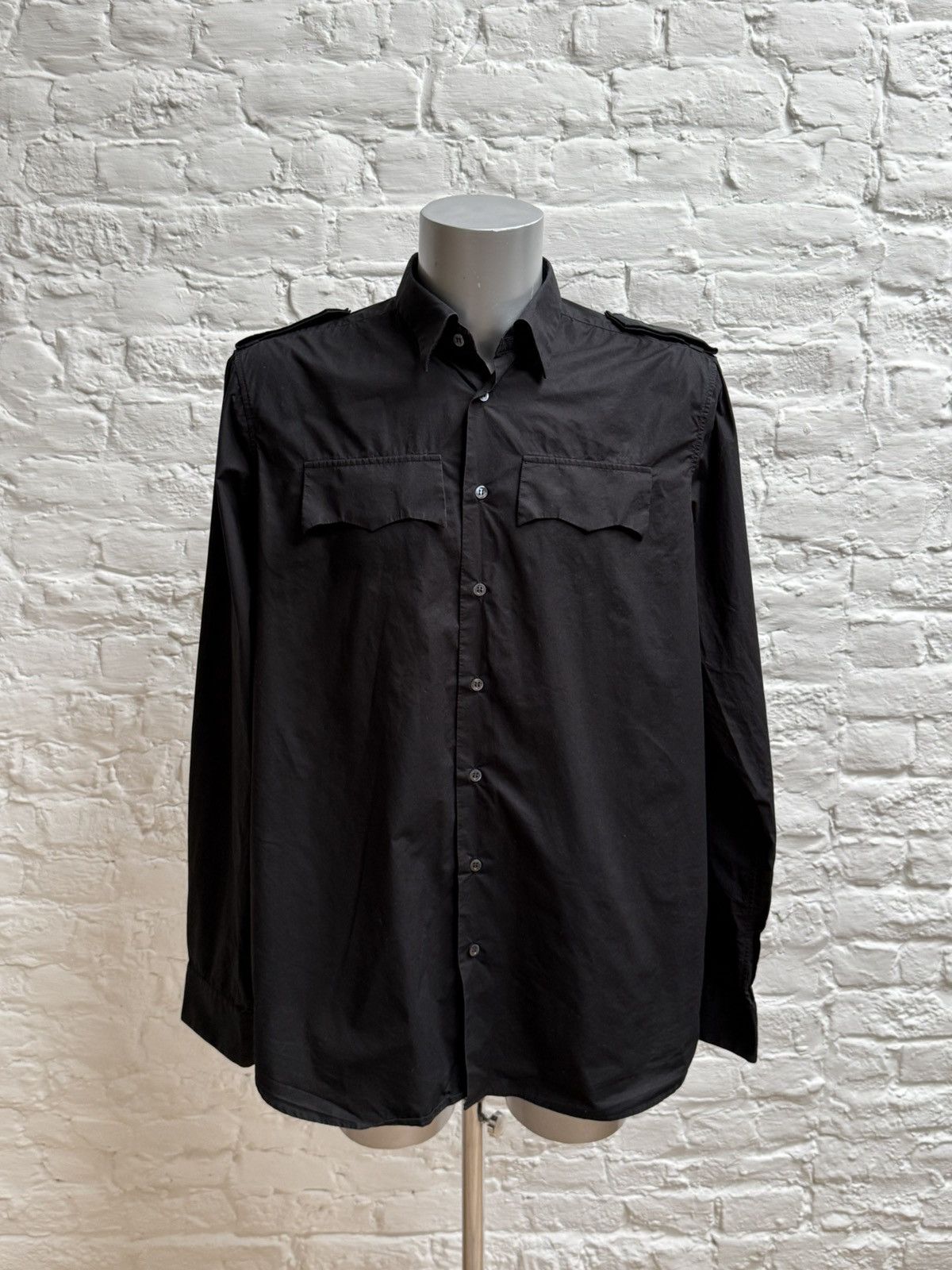 Raf Simons Raf Simons Black Military-Inspired Shirt Size US M / EU 48-50 / 2 - 1 Thumbnail