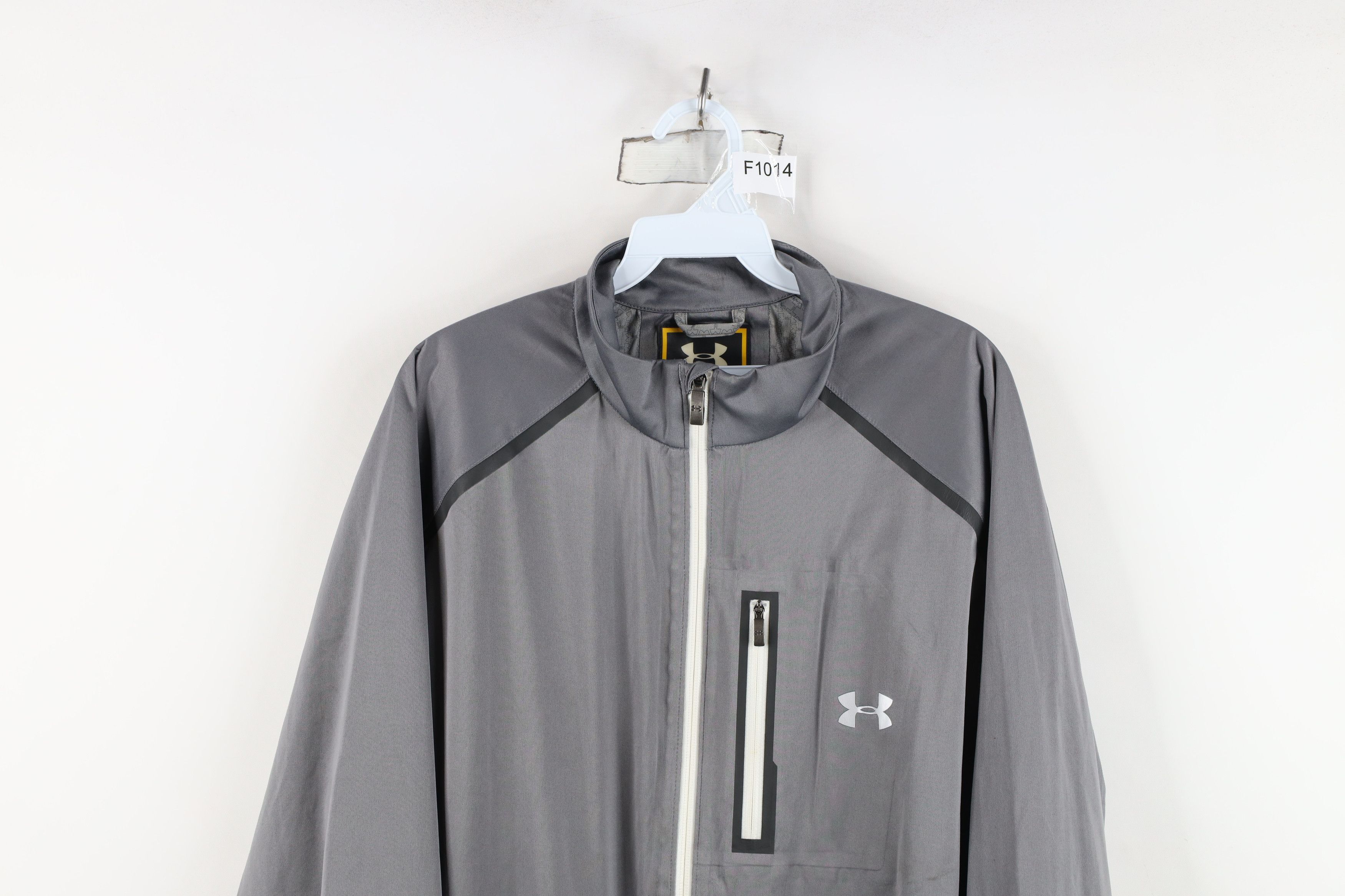 Under Armour Under Armour Storm Distressed Full Zip Rain Jacket Coat Gray Size US M / EU 48-50 / 2 - 2 Thumbnail