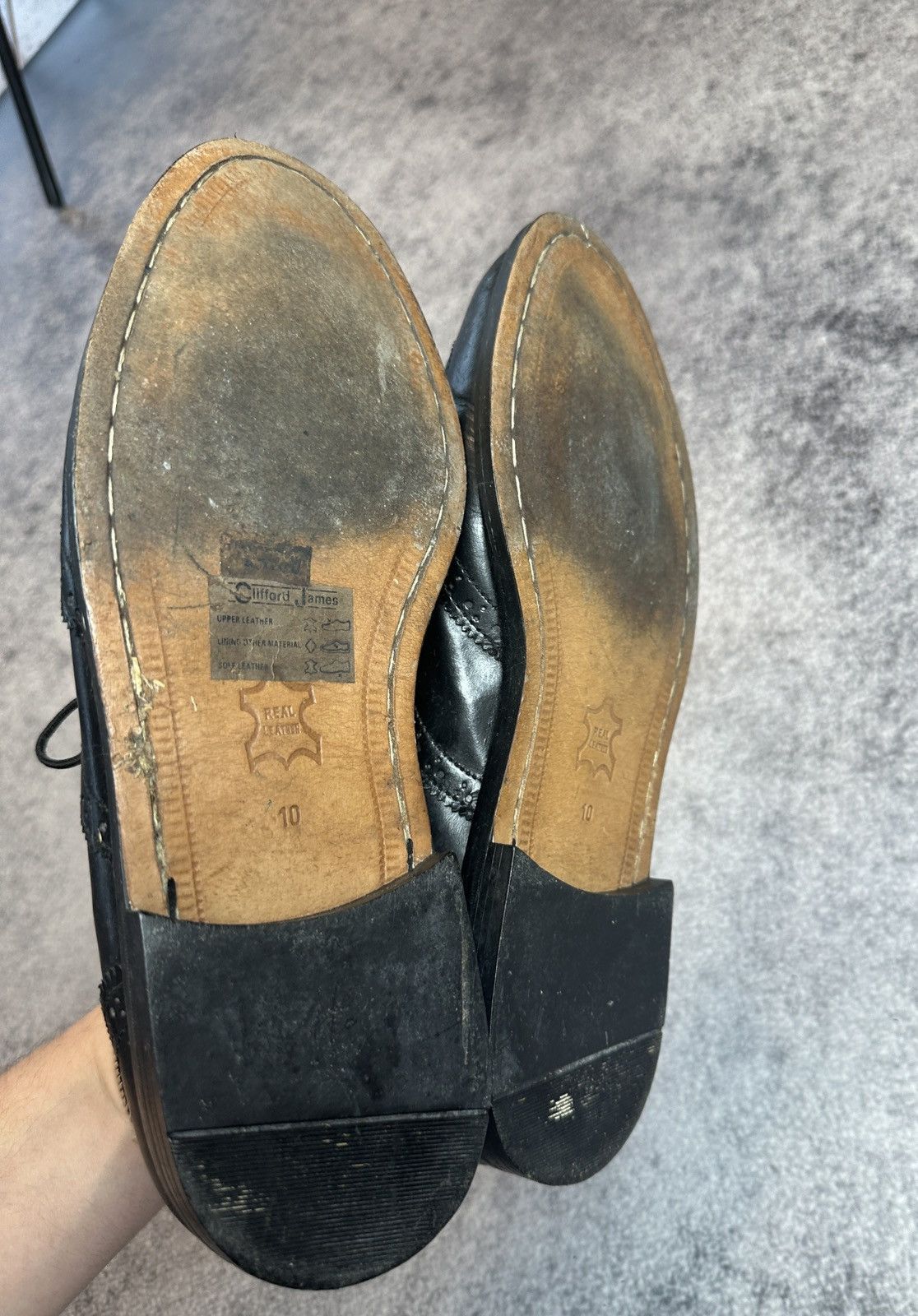 Designer × Leather Vintage Clifford James Casual Leather Shoes Streetwear 10 Size US 10 / EU 43 - 5 Thumbnail