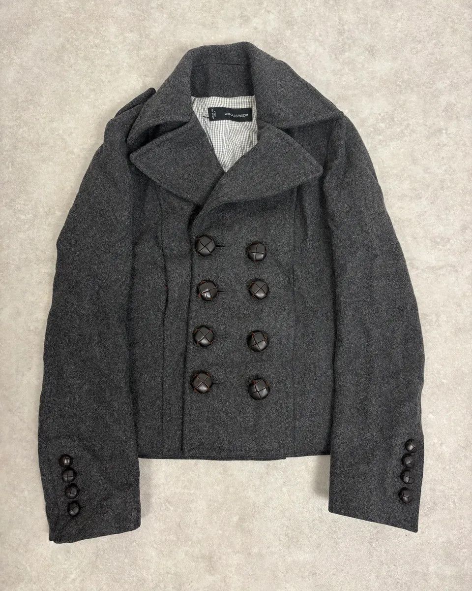 Dsquared2 AW2009 Dsquared2 Grey Wool Buttoned Officer Jacket Size M / US 6-8 / IT 42-44 - 1 Thumbnail