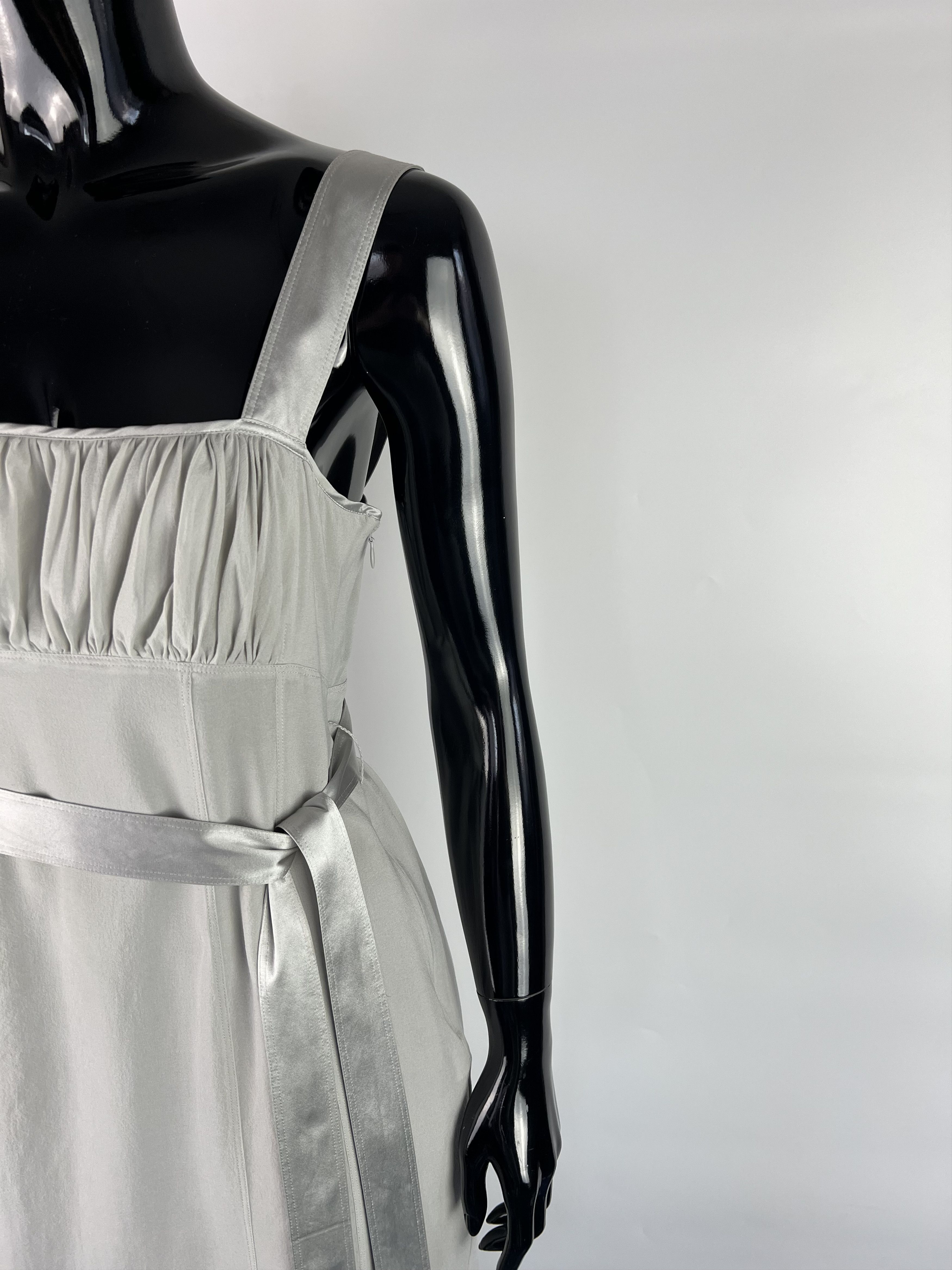 Burberry Burberry Gray Sleeveless Silk Belt Dress Size IT40 US6 UK8 Size S / US 4 / IT 40 - 5 Thumbnail