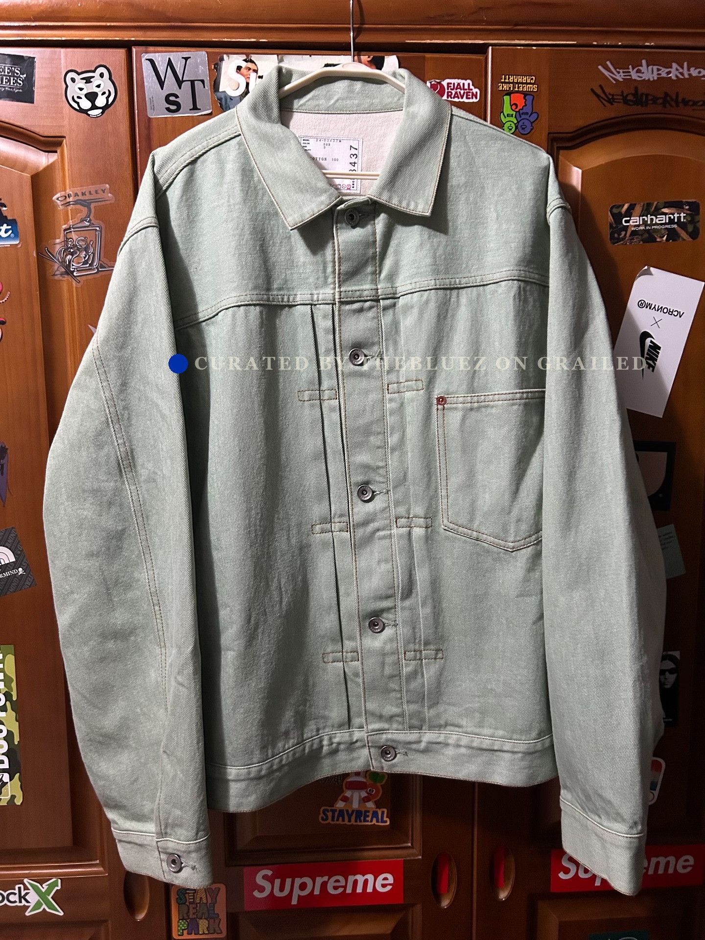Sacai Sacai Mint Green Denim Shirt Size US L / EU 52-54 / 3 - 1 Thumbnail