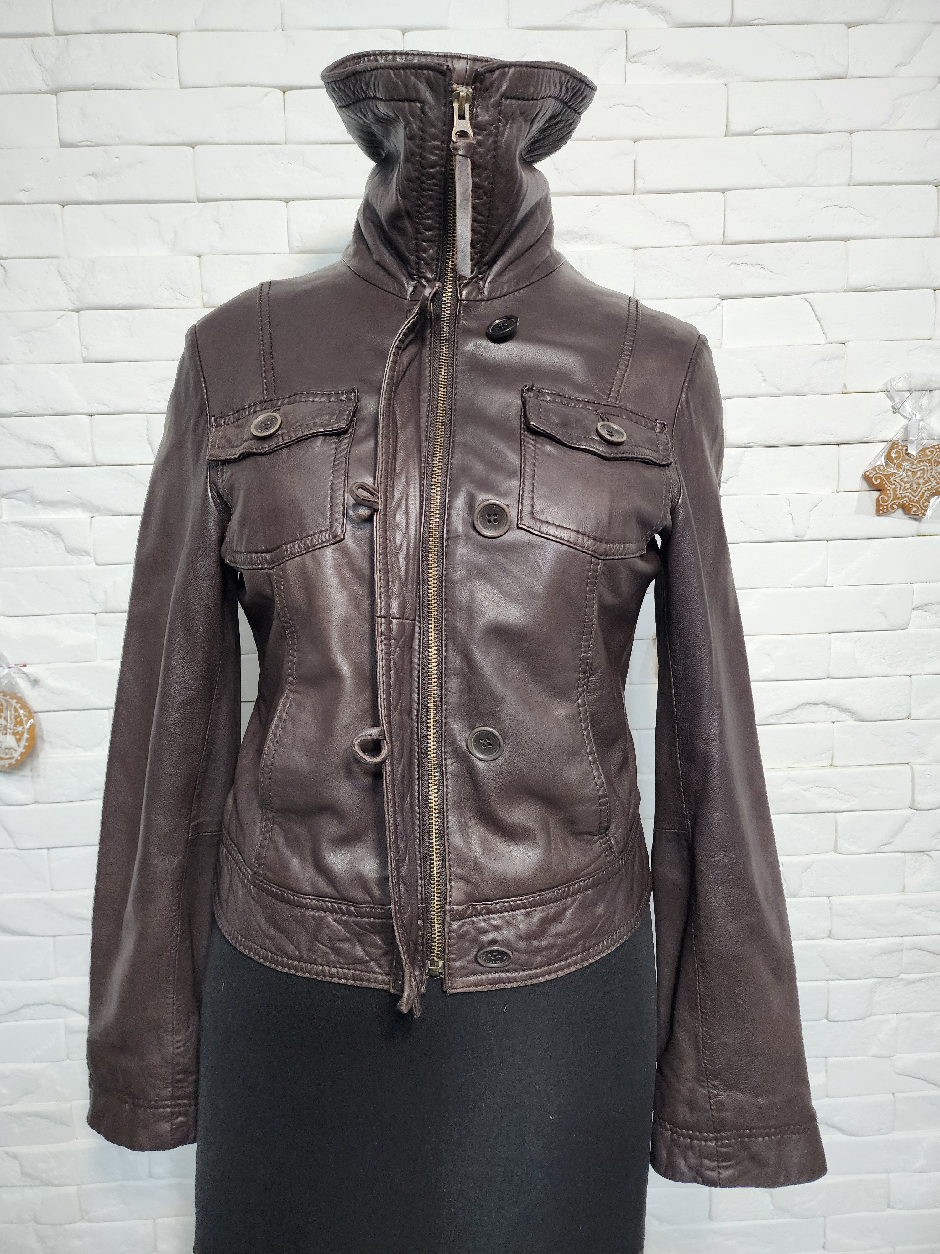 Genuine Leather Brown Genuine Leather Women's Jacket: Soft Leather Size M / US 6-8 / IT 42-44 - 5 Thumbnail