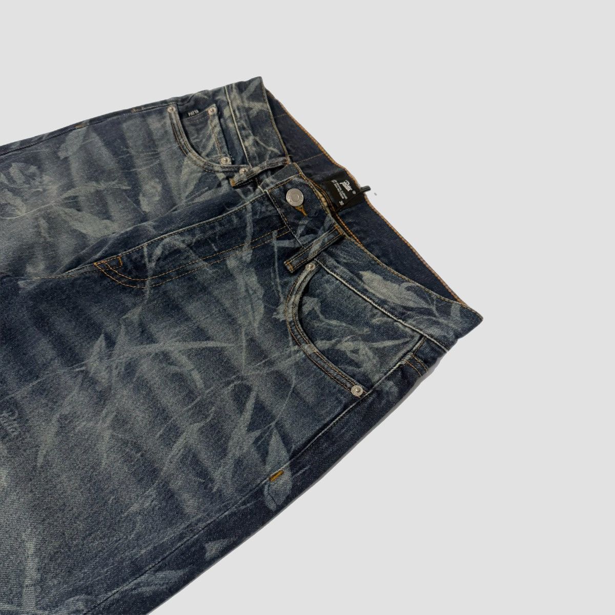 Patta Patta Leaves Laser Print Denim Jeans Size US 30 / EU 46 - 9 Thumbnail