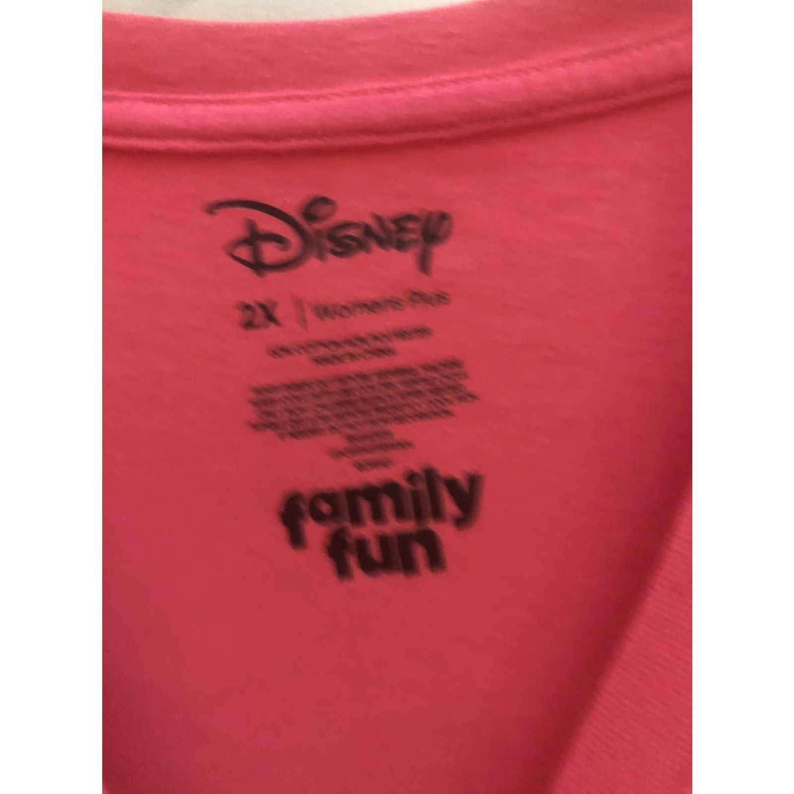 Disney All Disney All Day Womens 2X Pink Mickey Mouse Short Sleeve Shirt Top Shirt Size XXL / US 16-18 / IT 52-54 - 3 Thumbnail