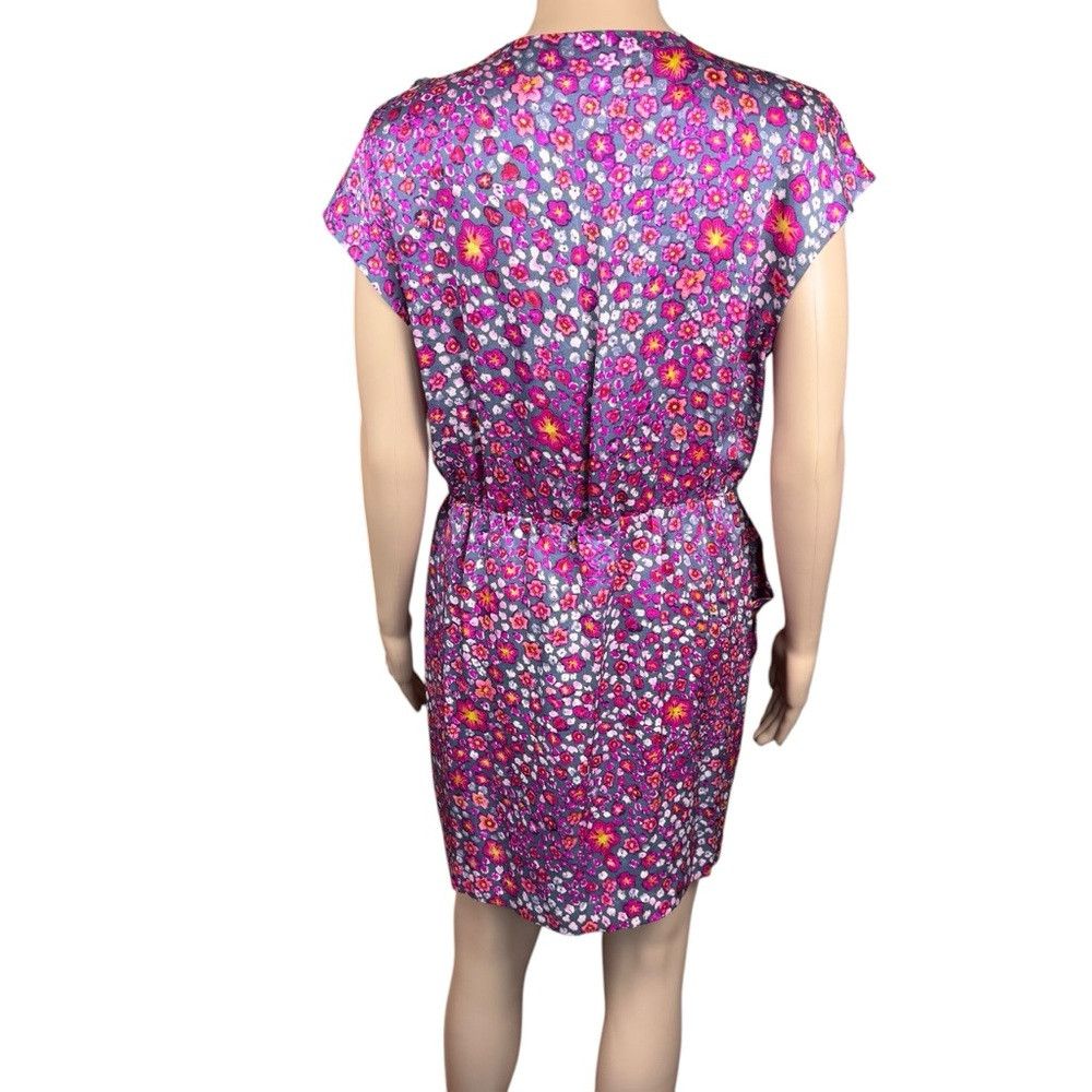 Other Jodi Arnold 100% Silk Floral Mini Dress Size 10 Size L / US 10 / IT 46 - 4 Thumbnail