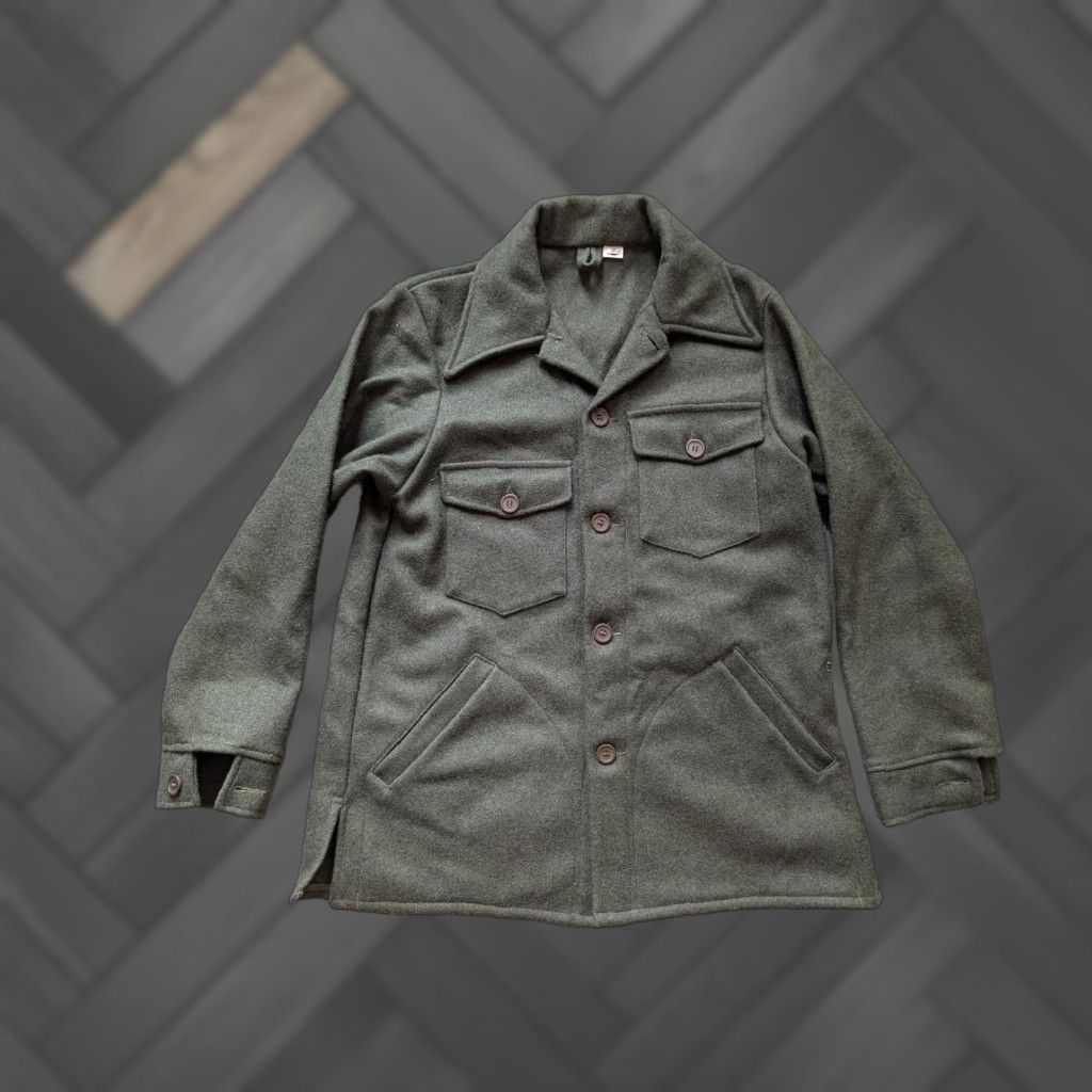 Vintage VINTAGE Duxbak Coat Wool Flannel 40 Chest M Green Jacket Shirt-Jac Hunting Men M Shirt-Jac Mens 40 Green 1960s Decade 60s Size US M / EU 48-50 / 2 - 1 Thumbnail