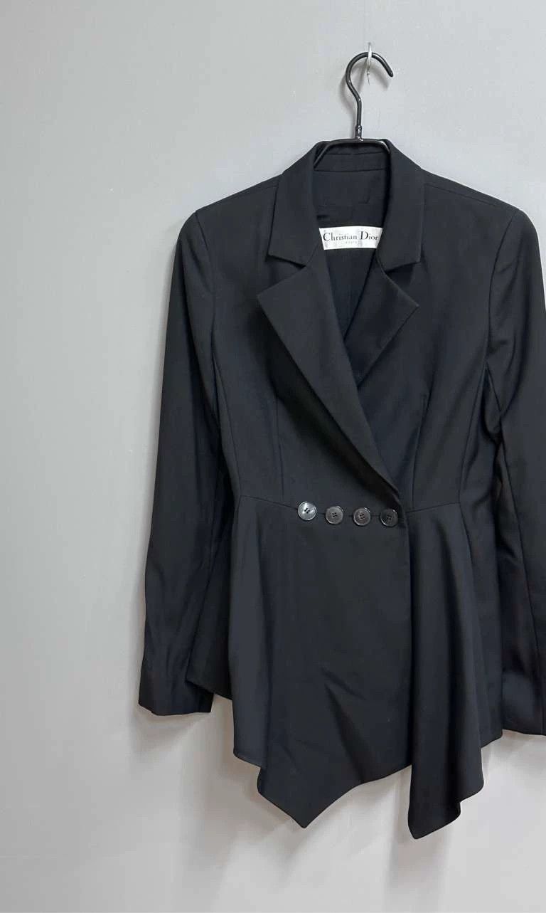 Dior Black Bar Jacket with Waist Button Design-2505 Size M / US 6-8 / IT 42-44 - 3 Thumbnail