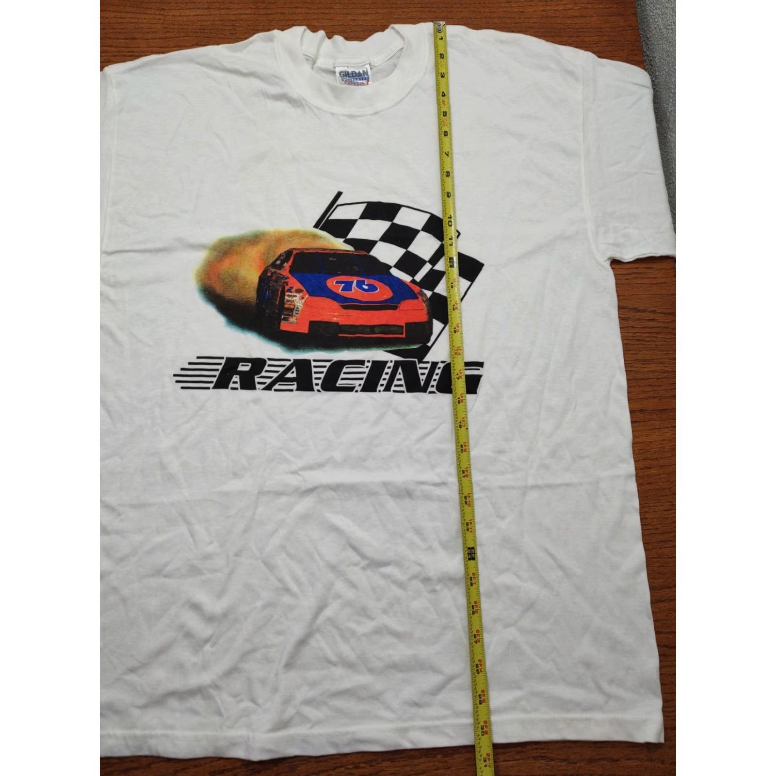NASCAR VINTAGE Union 76 NASCAR Racing Fuel White T-Shirt Tee XL Crew Neck Short Sleeve Men's 90s White Yellowing Size US M / EU 48-50 / 2 - 7 Thumbnail