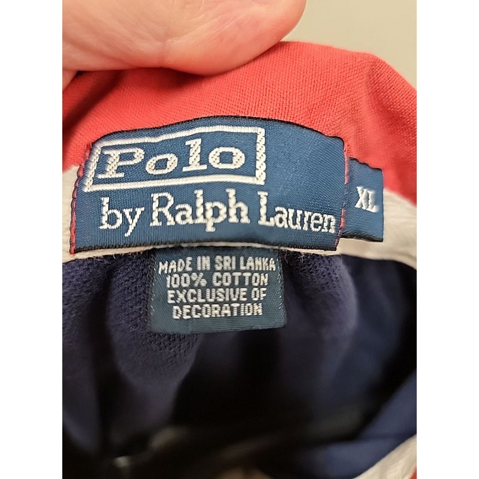 Polo Ralph Lauren VINTAGE Polo by Ralph Lauren Rugby Polo XL Nautical Maritime Collared HMS Crown Shirt Men Blue Cotton Knit 90s Marine Retro Mens Size US XL / EU 56 / 4 - 4 Thumbnail