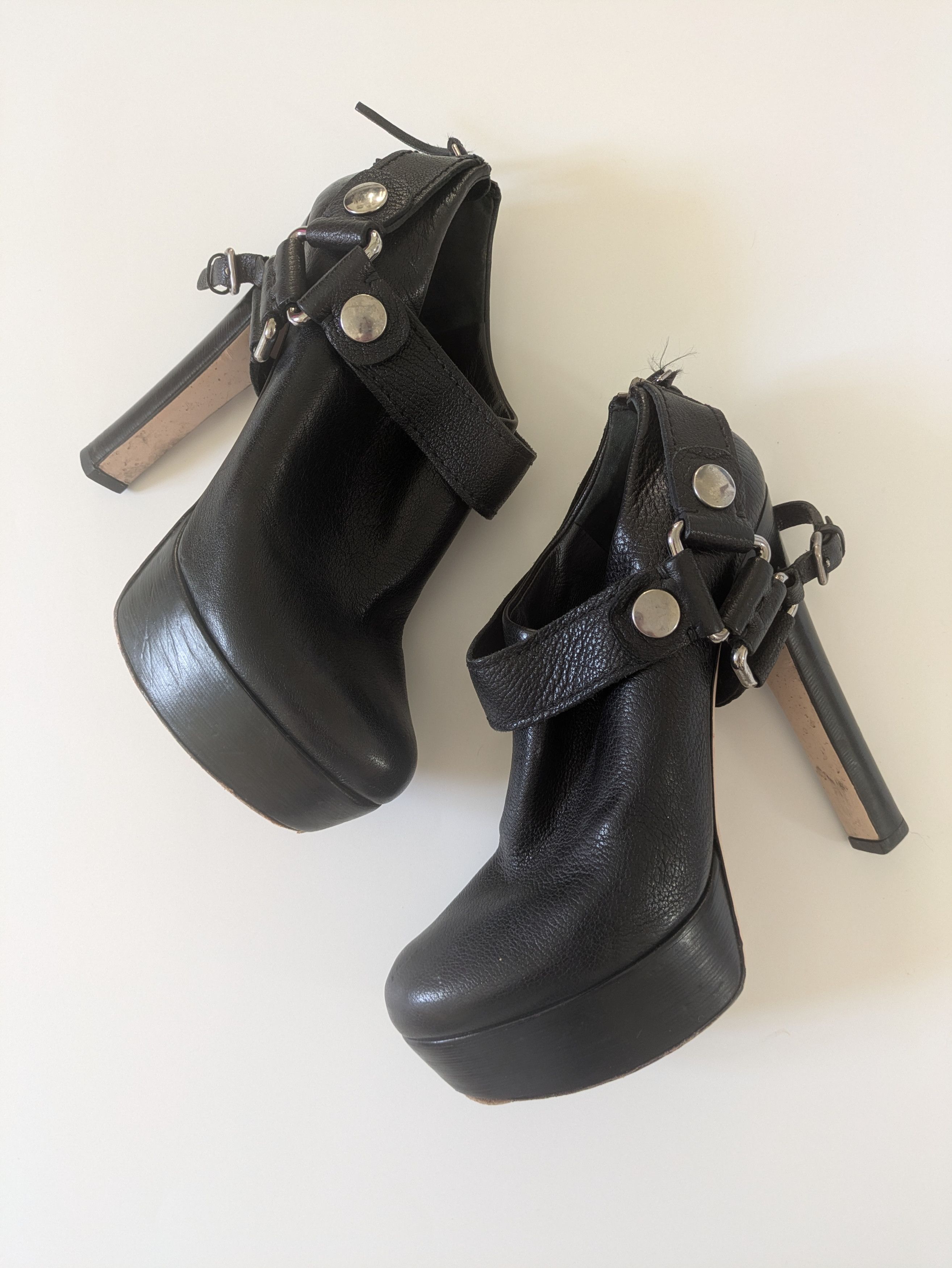 Miu Miu Miu Miu black heeled platform ankle boots Size US 7 / IT 37 - 1 Thumbnail