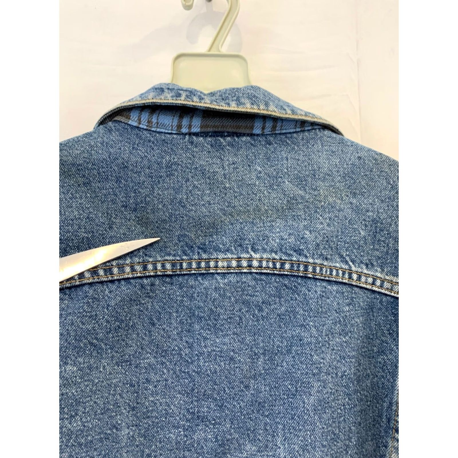 Levi's VINTAGE Levi’s Trucker Jacket Denim 70417 90s Flannel Lined Made in USA Blue M Mens Jacket Size US M / EU 48-50 / 2 - 7 Thumbnail