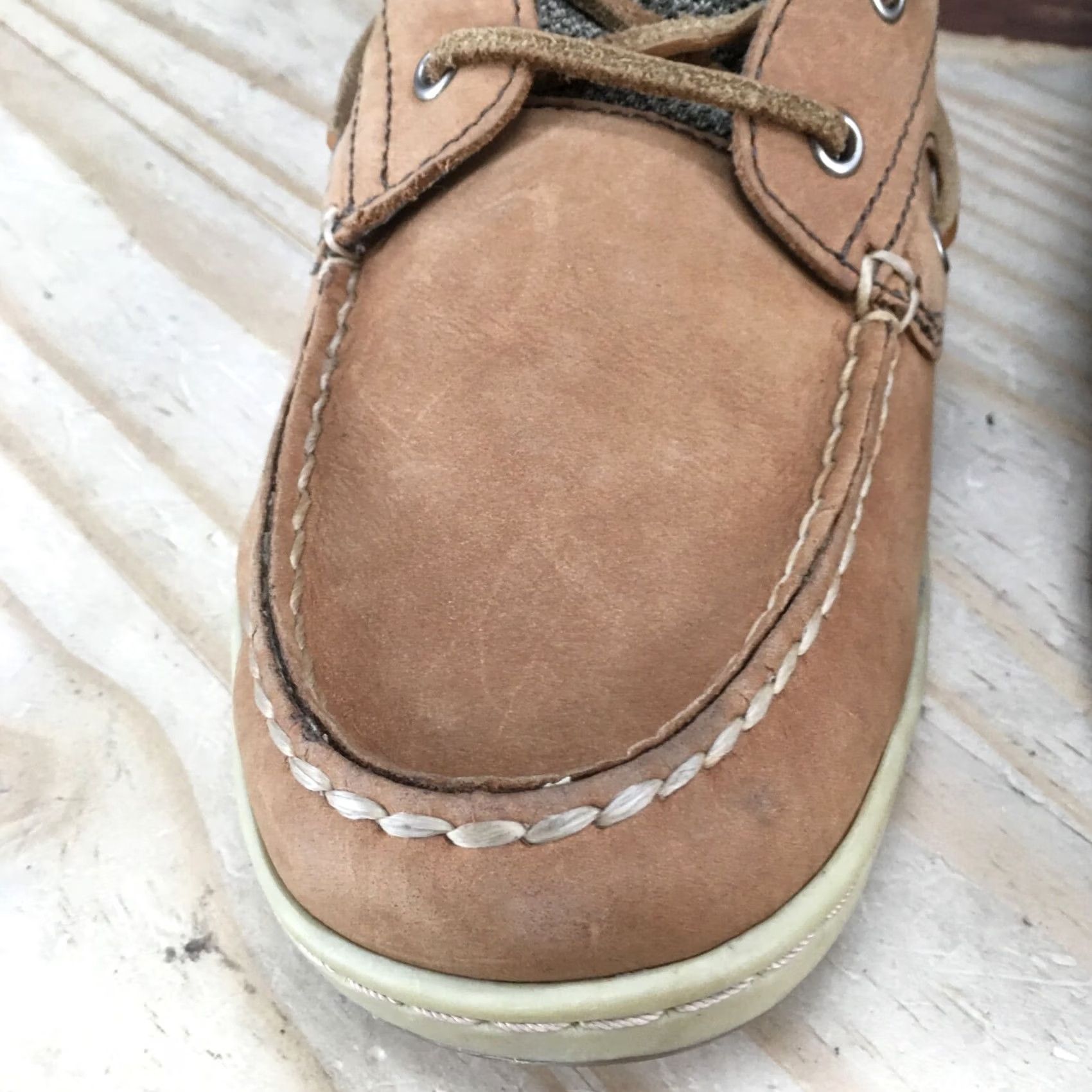Vintage Arizona Jean Co Boat Shoes Womens 10 M Brown Leather Lace Up Casual Shoes Size 32" / US 10 / IT 46 - 5 Thumbnail