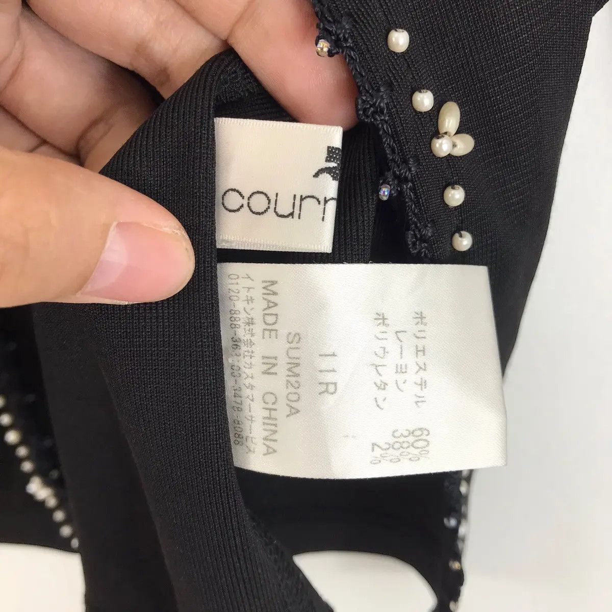 Courreges Vtg 90’ COURREGES PARIS Floral Beading Blouse Cardigan Shirt Size S / US 4 / IT 40 - 5 Thumbnail