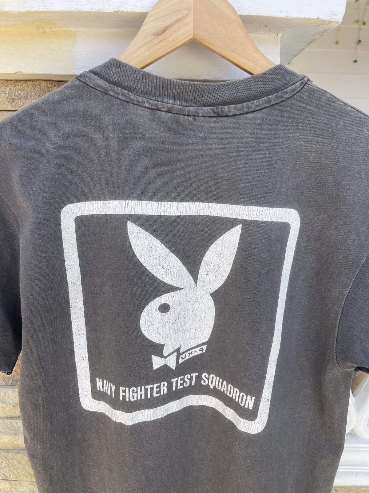 Playboy Rare🔥Vtg 80s Sun Faded TAIL HOOK Playboy ERD GRUNGE Tee Size US M / EU 48-50 / 2 - 5 Thumbnail