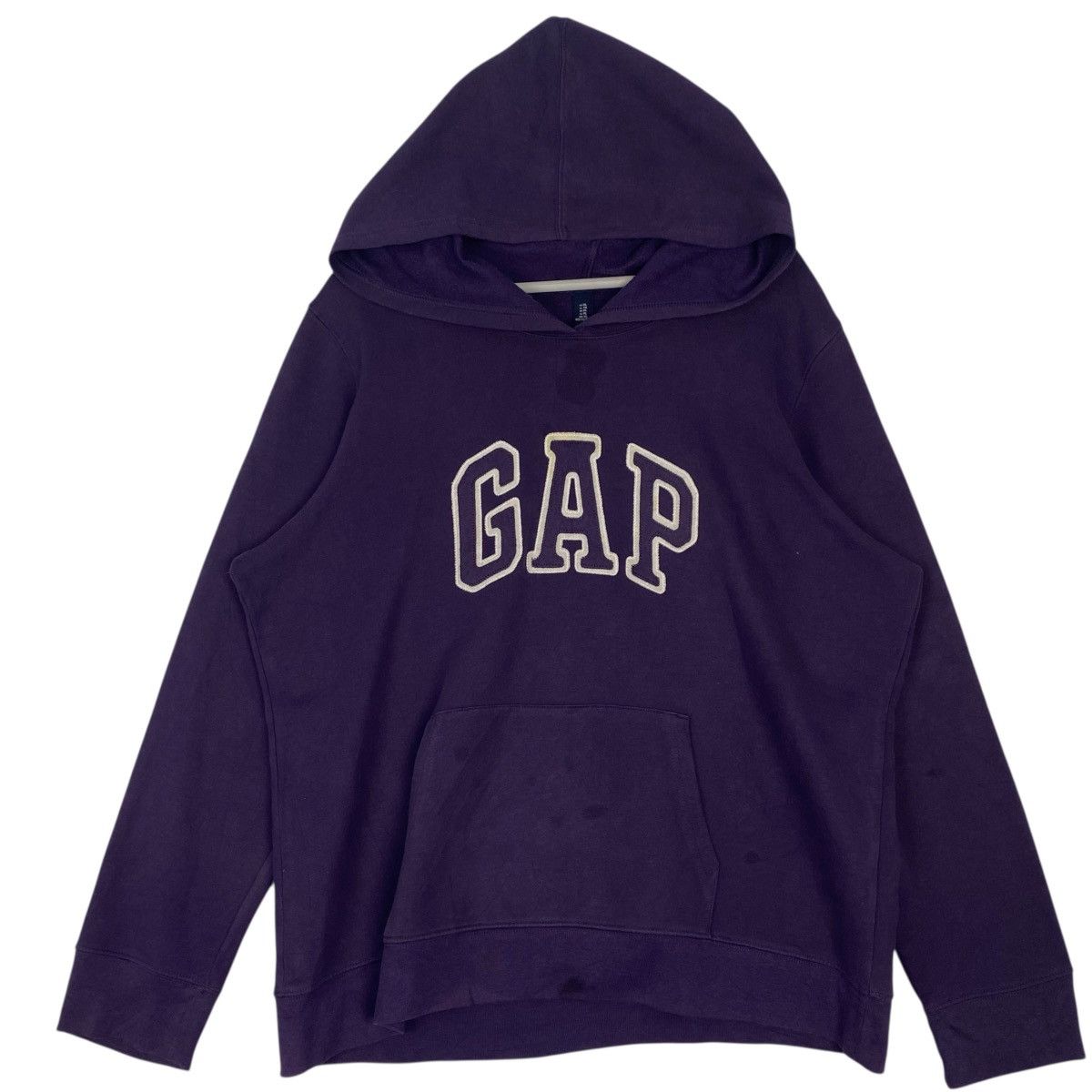 Other Vintage GAP Hoodie Big Logo Embroidered Purple Pullover Size US XL / EU 56 / 4 - 1 Thumbnail