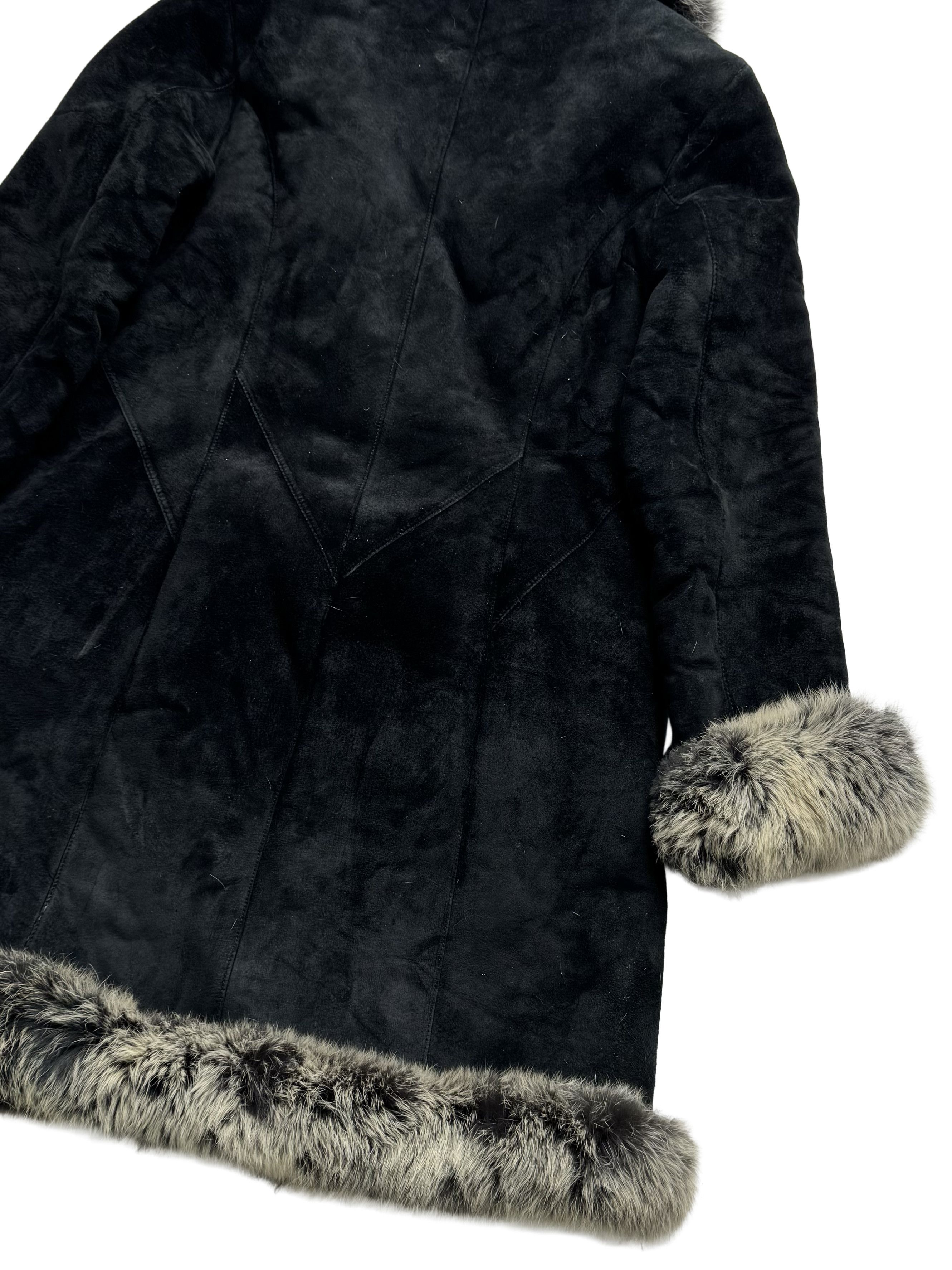 Vintage Vintage Leather Coat With Real Fur Details Size L / US 10 / IT 46 - 15 Thumbnail