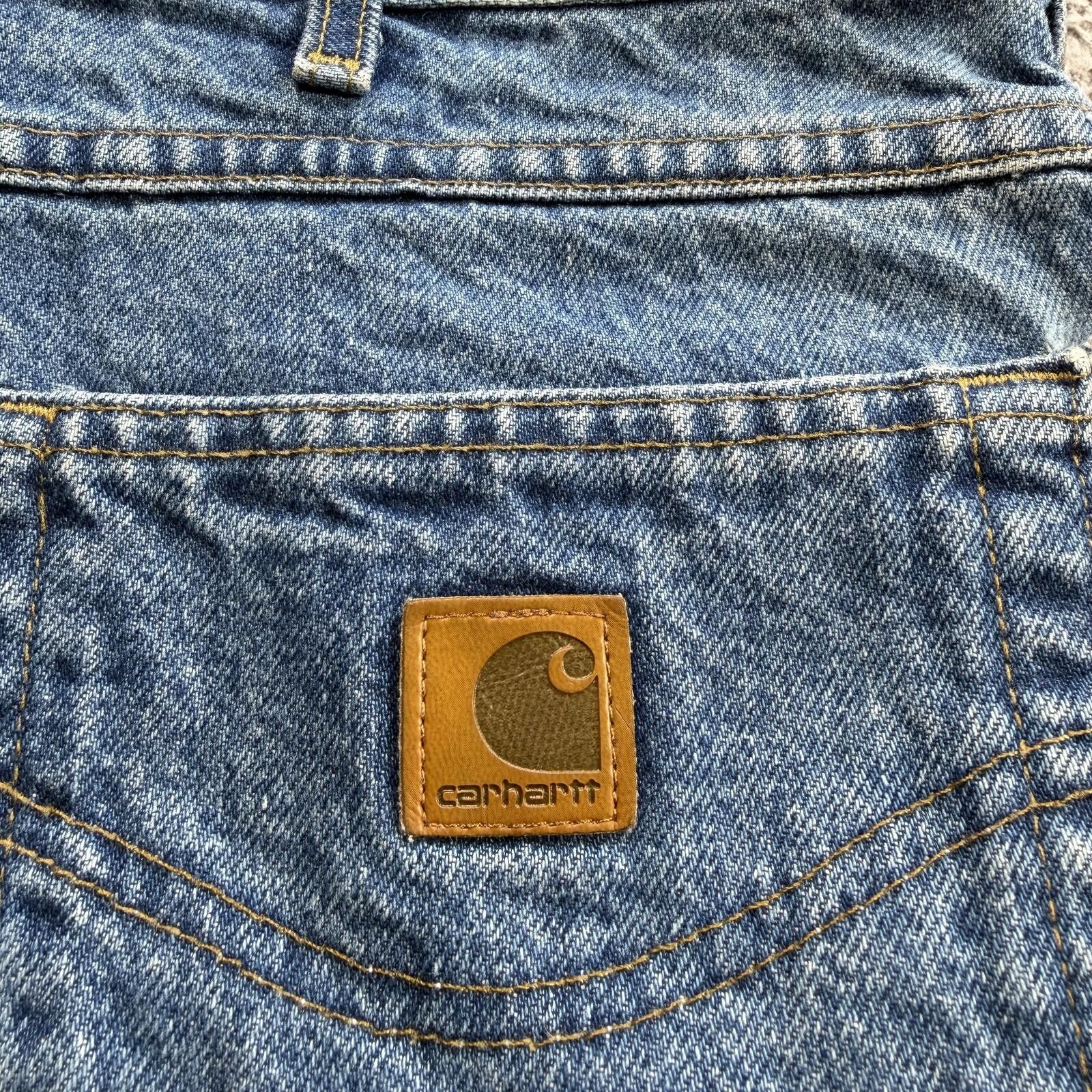 Carhartt Carhartt Relaxed Fit Jeans Mens 46x30 Blue Denim Workwear Size US 44 / EU 60 - 7 Thumbnail