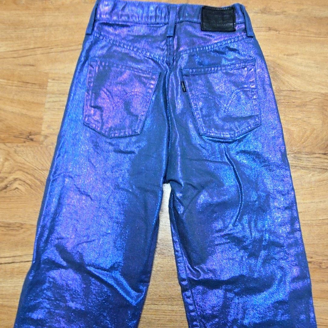 Levi's Levi's Ribcage Straight Ankle Metallic Purple Jeans 24 Size 24" / US 00 / IT 34 - 3 Thumbnail