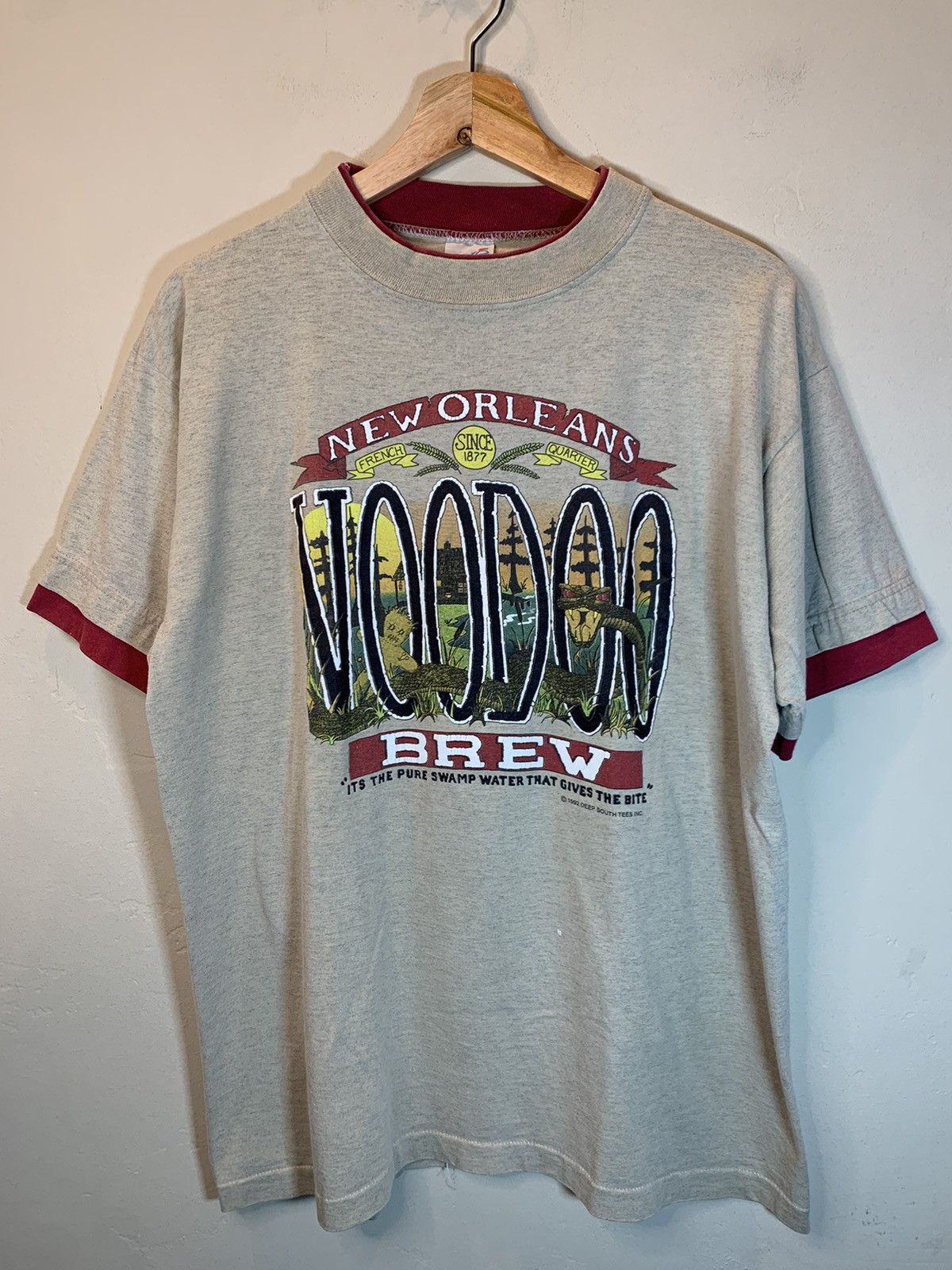 Vintage RARE* Vintage 1992 Voodoo Brew New Orleans Swamp Layer Shirt Size US L / EU 52-54 / 3 - 1 Thumbnail