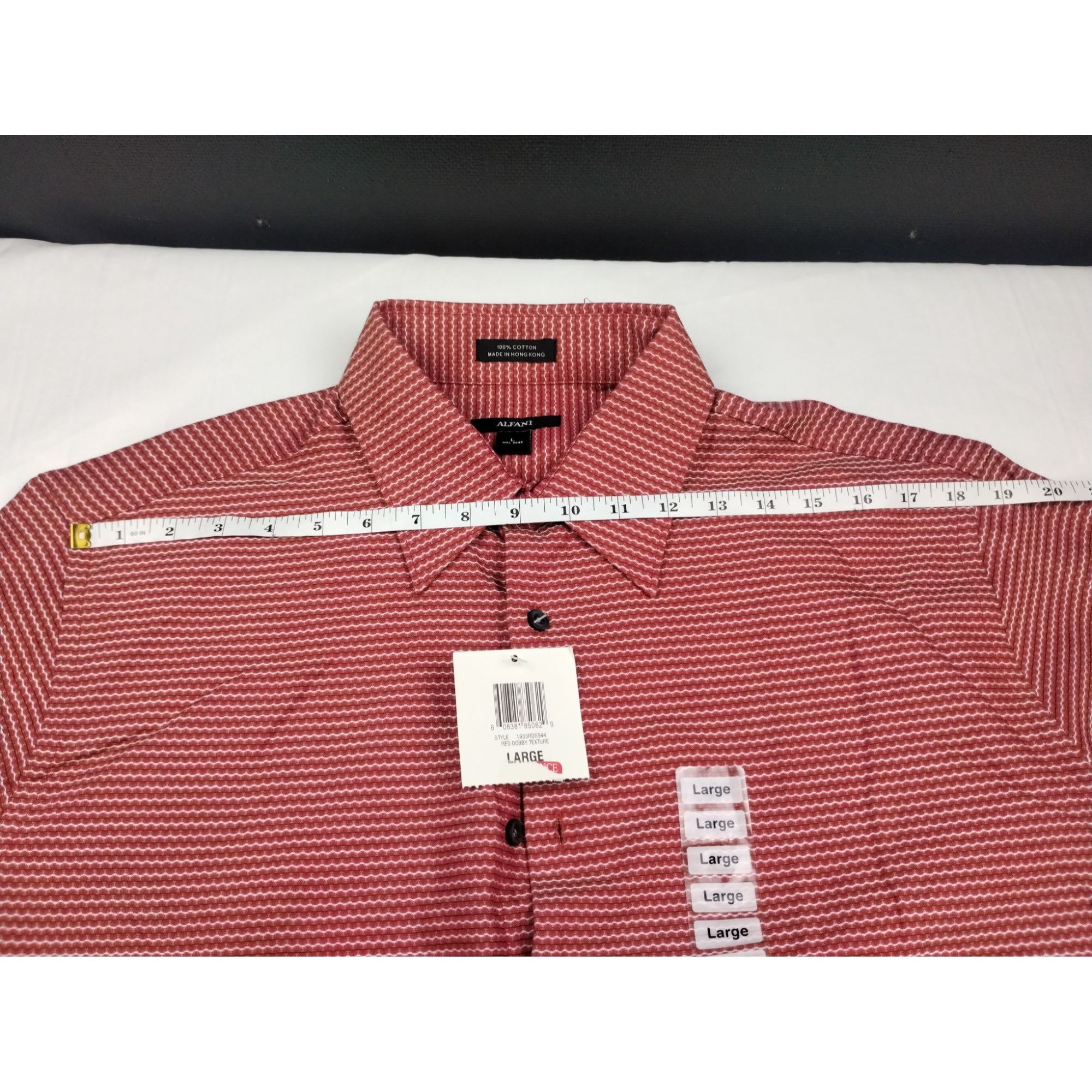 Alfani Alfani Men's Red Shirt/Button Up/Long Sleeve Sz L SKU 4016 Size US L / EU 52-54 / 3 - 6 Thumbnail