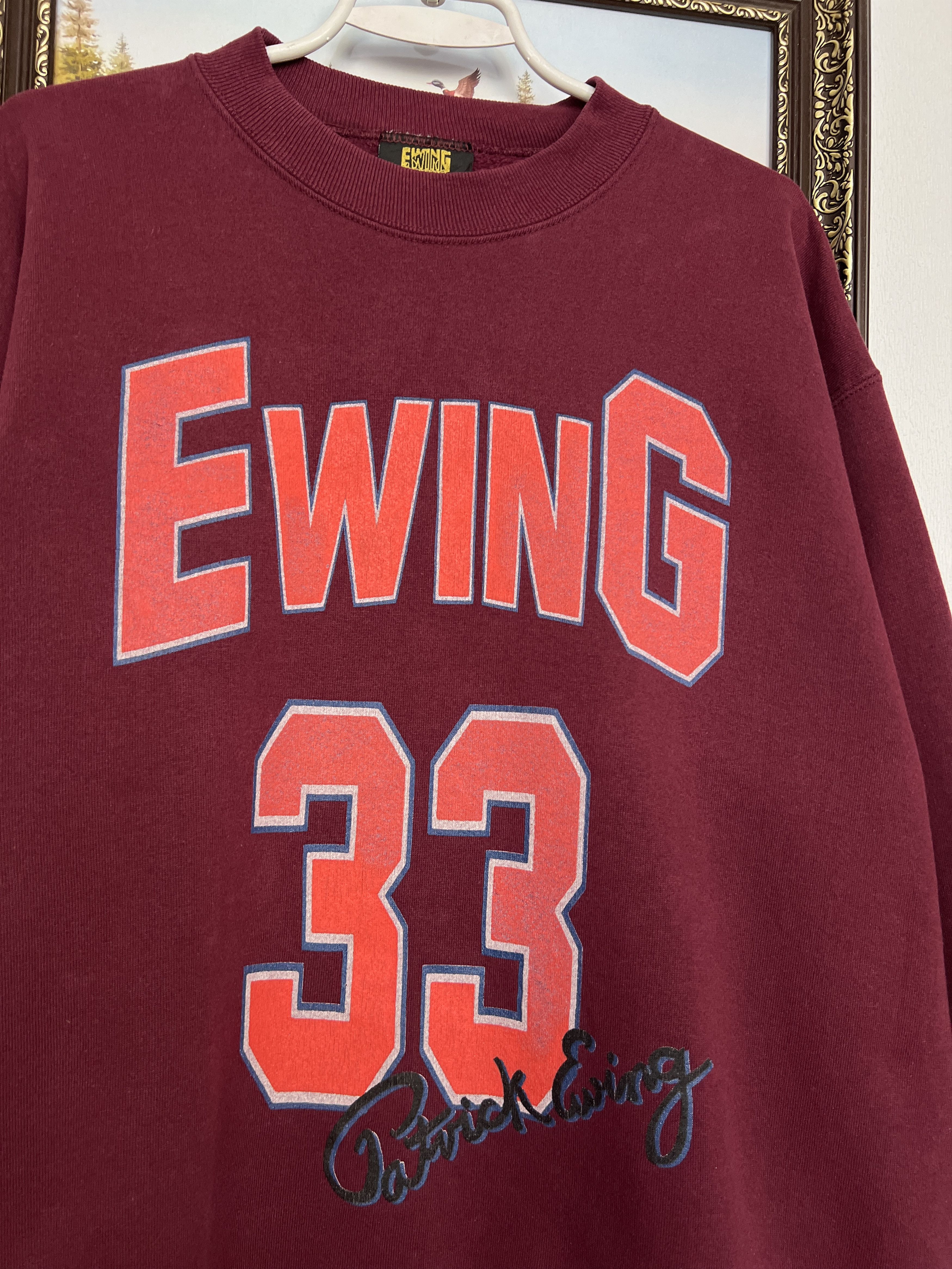 Vintage New York Knicks Patrick Ewing 33 Sweatshirt NBA Crewneck Size US L / EU 52-54 / 3 - 3 Thumbnail